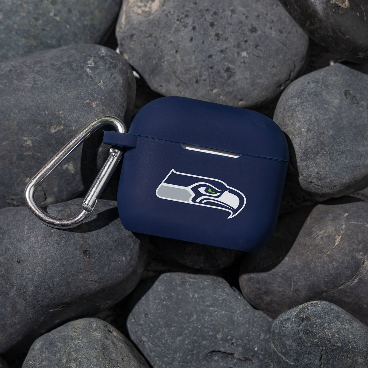 Seattle Seahawks Silicone Case Cover Compatible with Apple AirPods Generation 3 Battery Case (Navy)