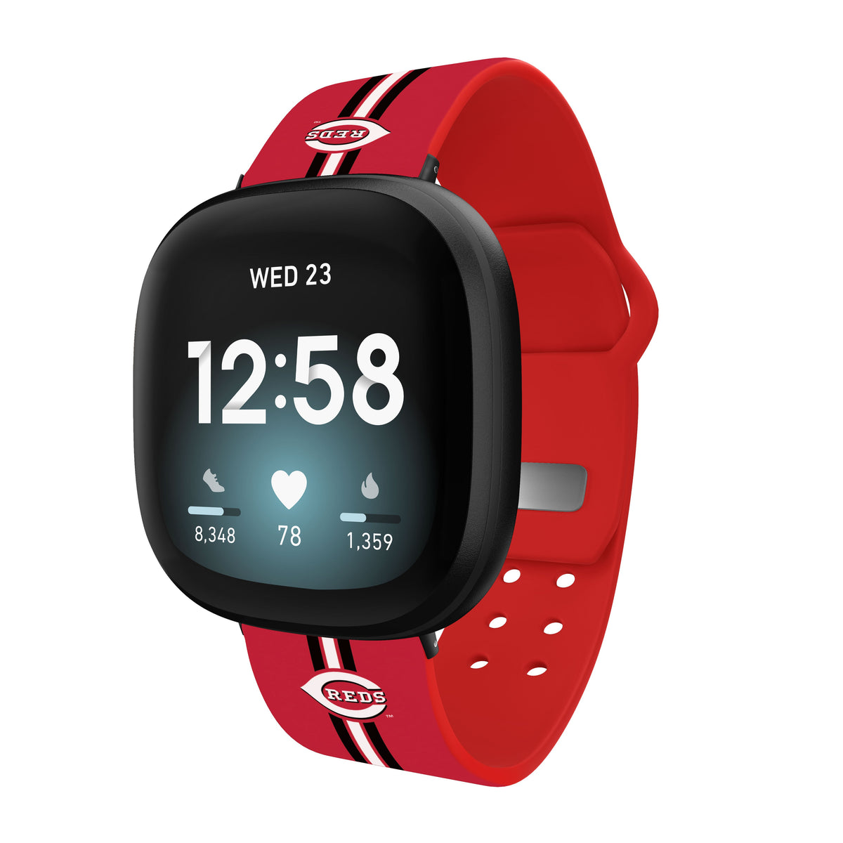 Cincinnati Reds HD Fitbit Versa 3 and Sense Watch Band