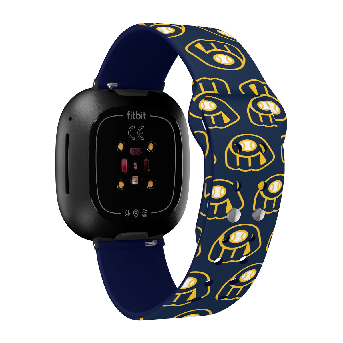 Milwaukee Brewers HD Fitbit Versa 3 and Sense Watch Band