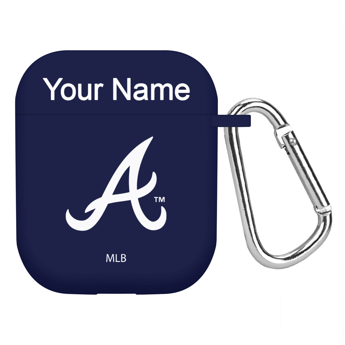 Game Time Atlanta Braves HD Custom Name Case Cover Compatible with Apple AirPods Gen 1 &amp; 2 Battery Case