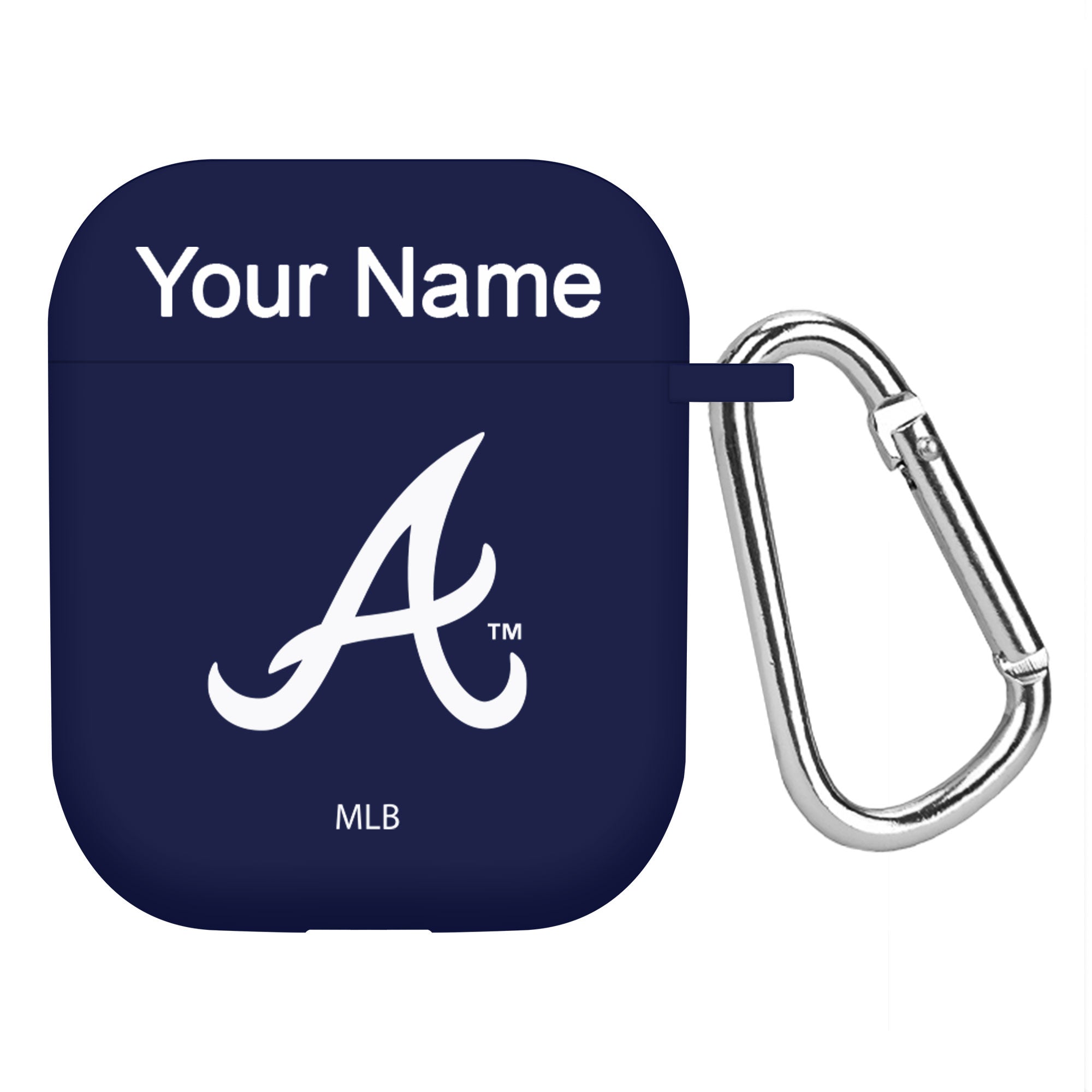 Game Time Atlanta Braves HD Custom Name Case Cover Compatible with Apple AirPods Gen 1 & 2 Battery Case