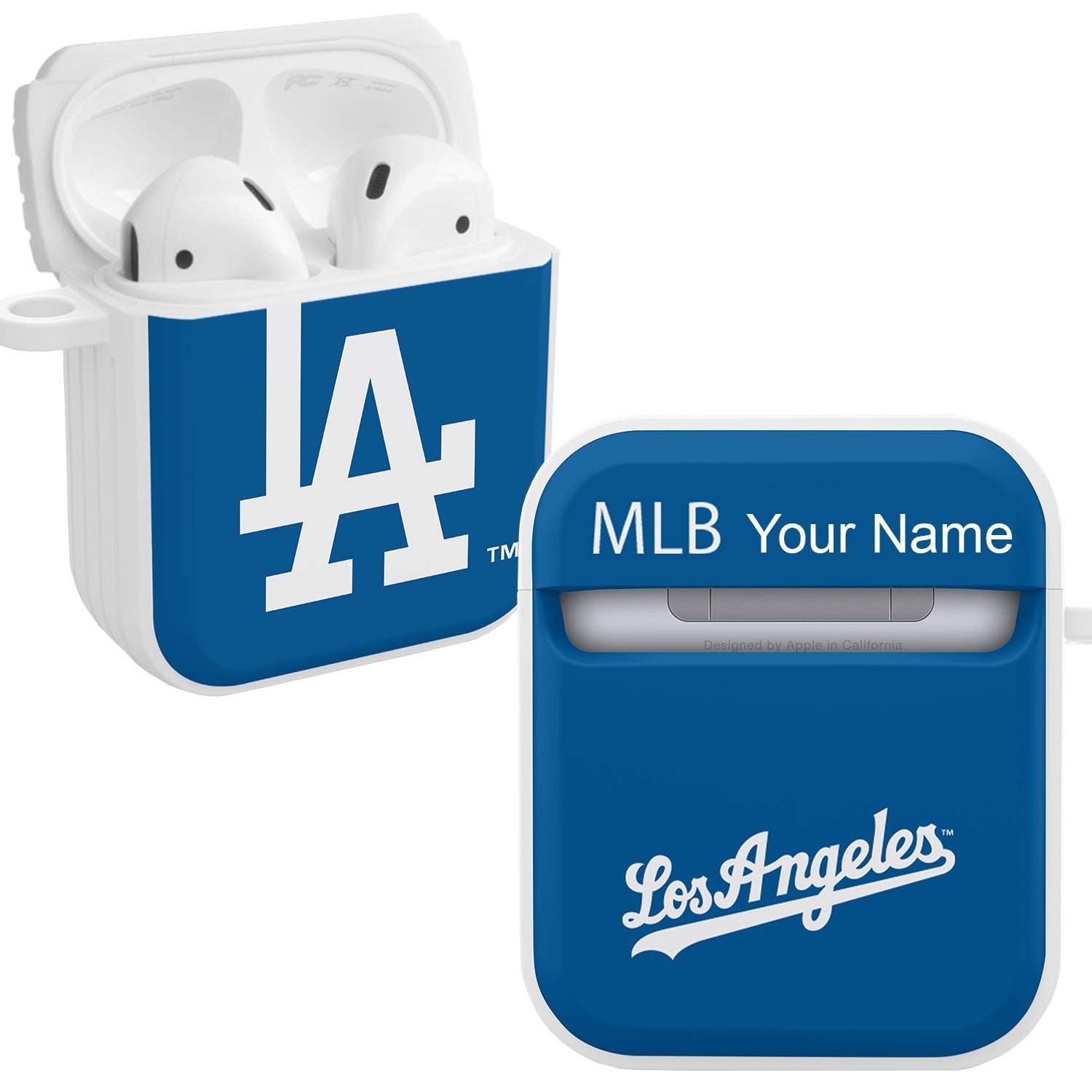 Los Angeles Dodgers HDX Custom Name Case Cover Compatible with Apple AirPods Gen 1 & 2