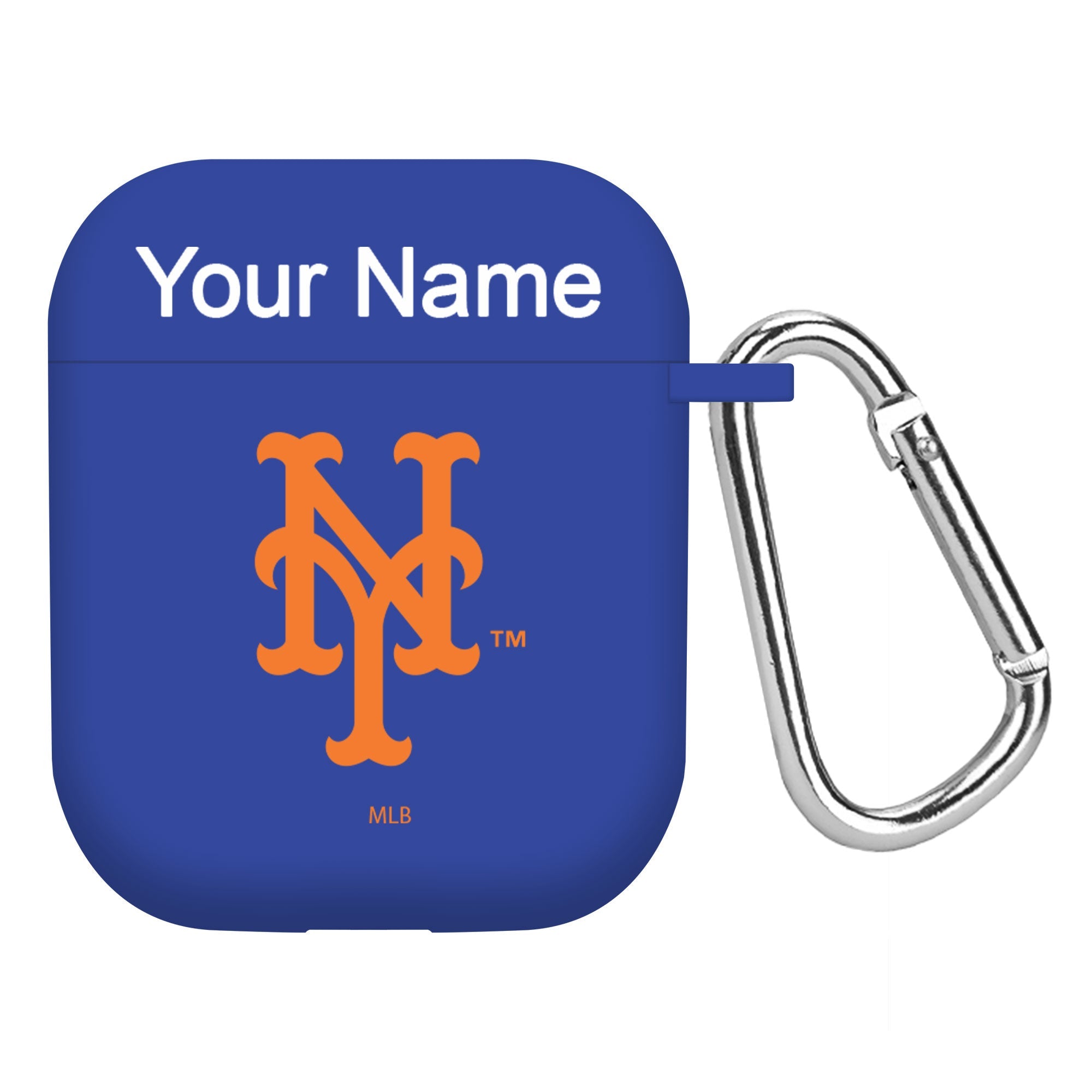 Game Time New York Mets HD Custom Name Case Cover Compatible with Apple AirPods Gen 1 & 2 Battery Case