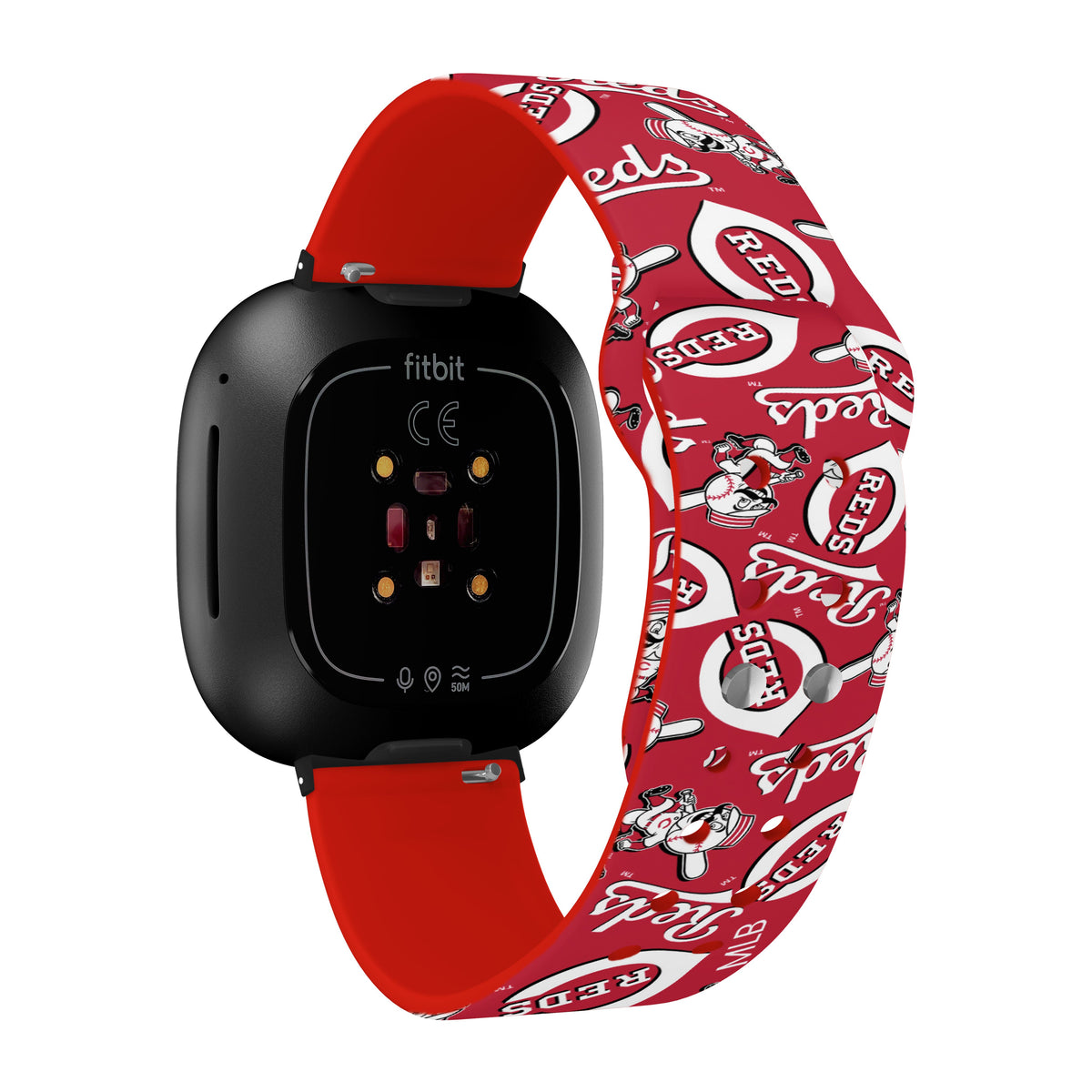 Cincinnati Reds HD Fitbit Versa 3 and Sense Watch Band