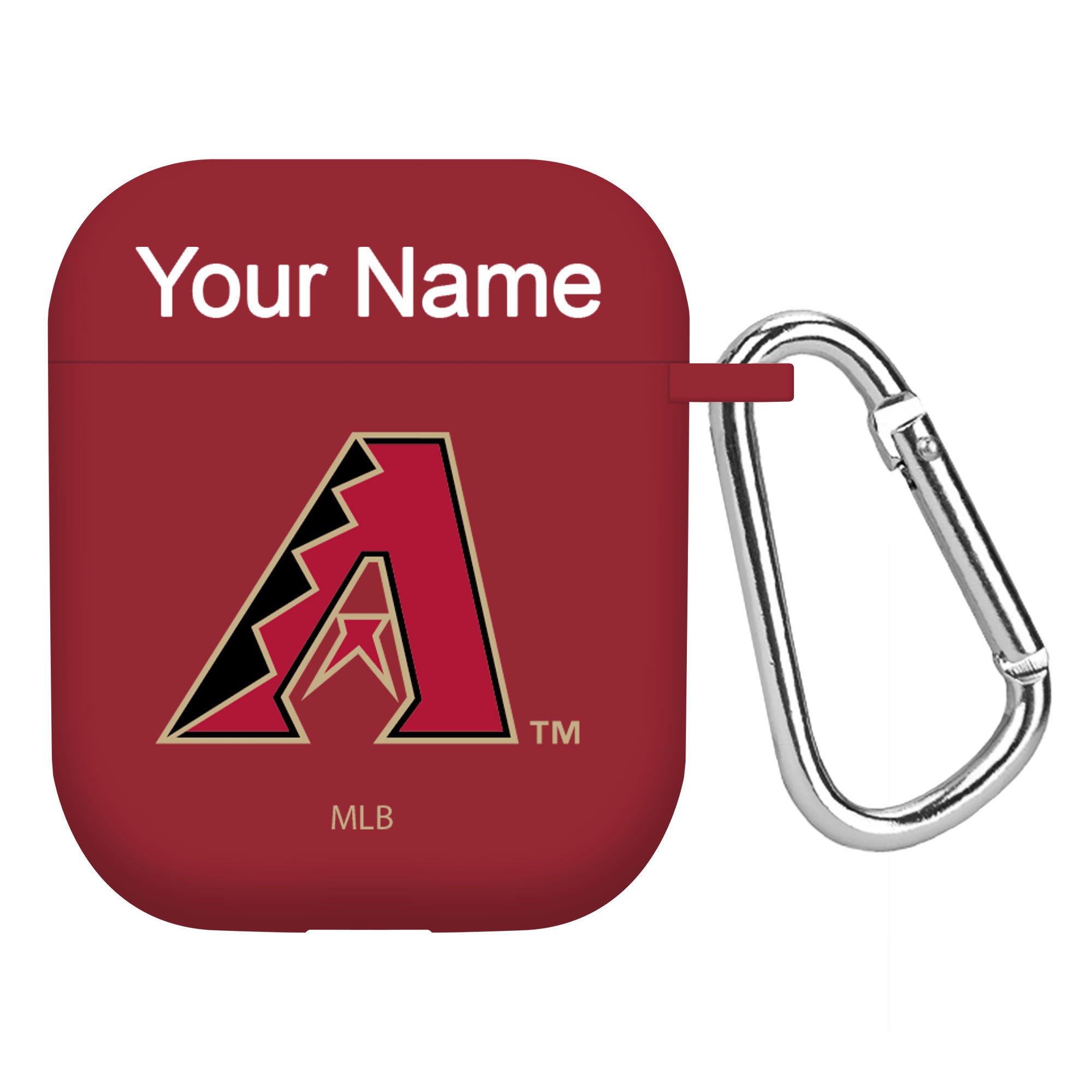 Game Time Arizona Diamondbacks HD Custom Name Case Cover Compatible with Apple AirPods Gen 1 & 2 Battery Case