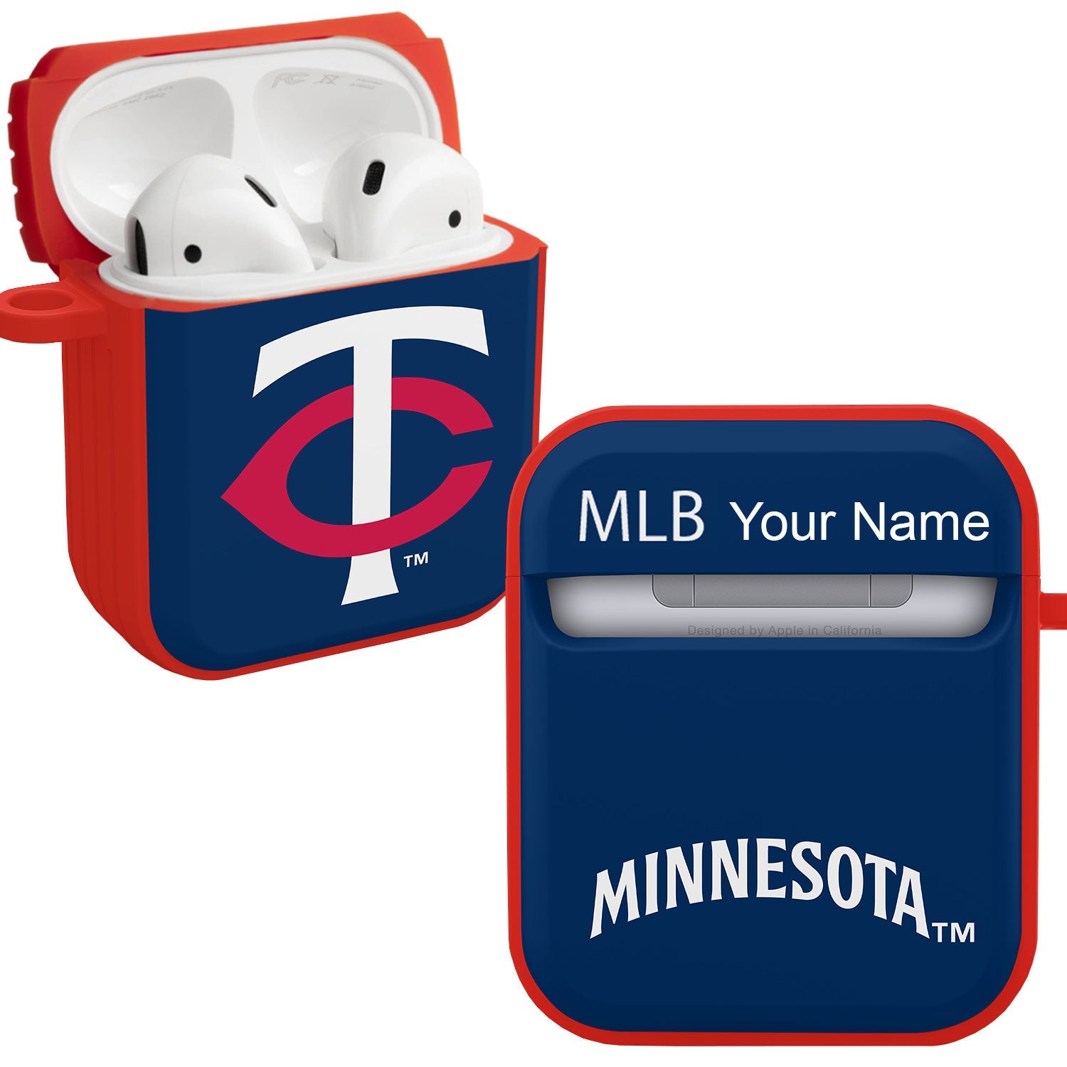 Minnesota Twins HDX Custom Name Case Cover Compatible with Apple AirPods Gen 1 & 2