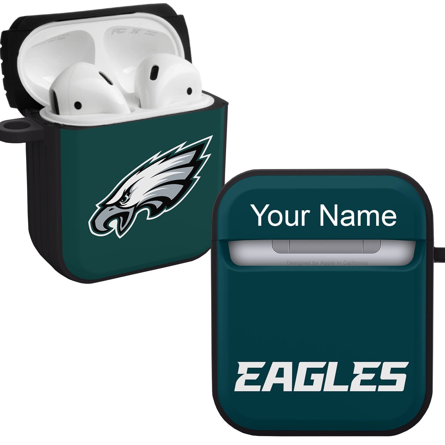Philadelphia Eagles HDX Custom Name Case Cover for Apple AirPods Gen 1 & 2