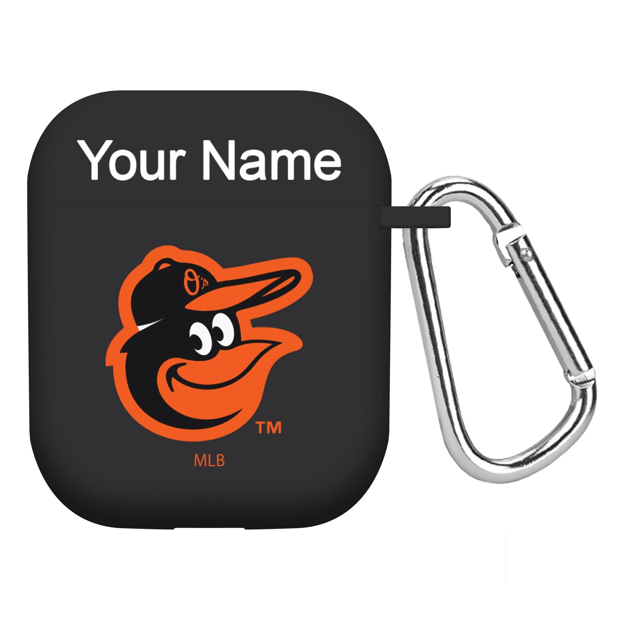 Game Time Baltimore Orioles HD Custom Name Case Cover Compatible with Apple AirPods Gen 1 & 2 Battery Case