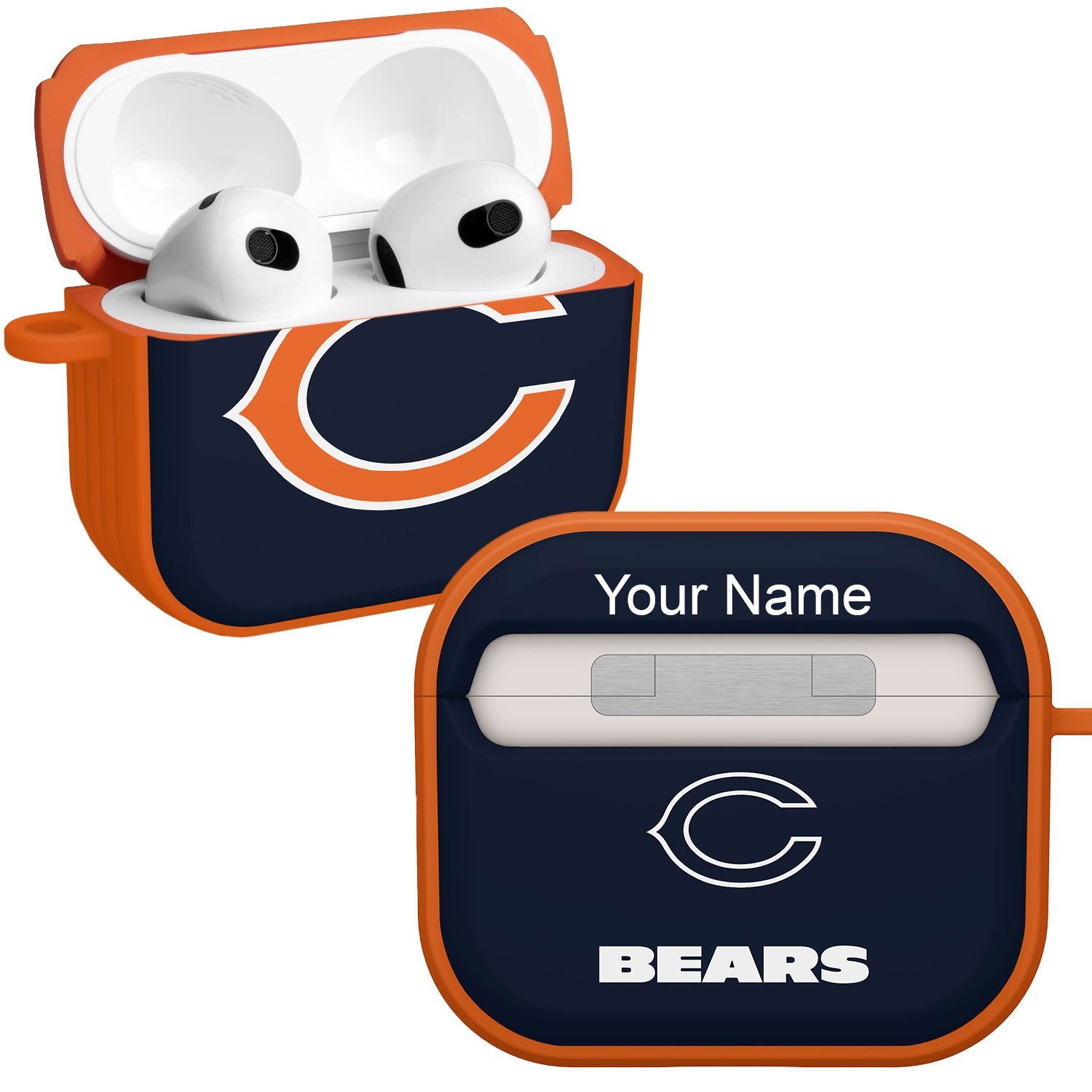 Chicago Bears HDX Custom Name Case Cover for Apple AirPods Gen 3