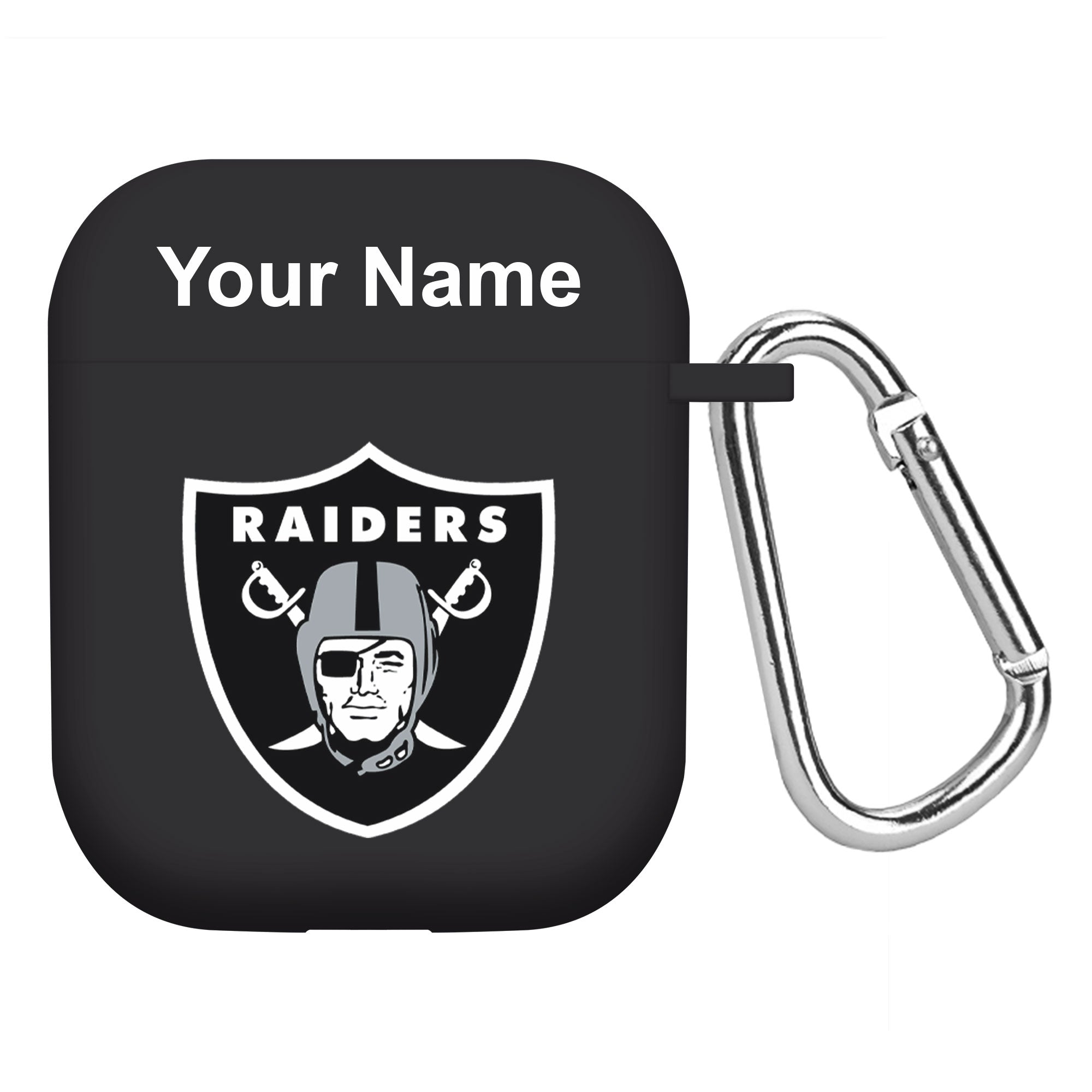 Las Vegas Raiders Custom Name HD Apple AirPods Gen 1 & 2 Case Cover (Black)