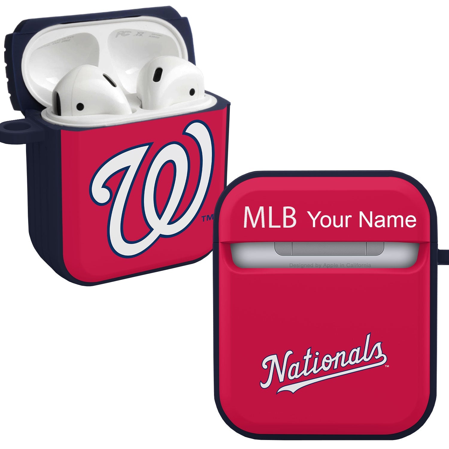 Washington Nationals HDX Custom Name Case Cover Compatible with Apple AirPods Gen 1 & 2
