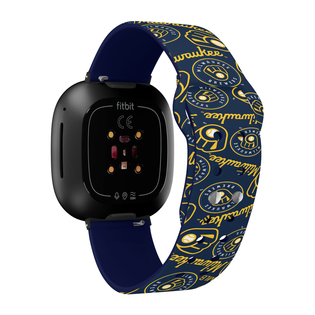 Milwaukee Brewers HD Fitbit Versa 3 and Sense Watch Band