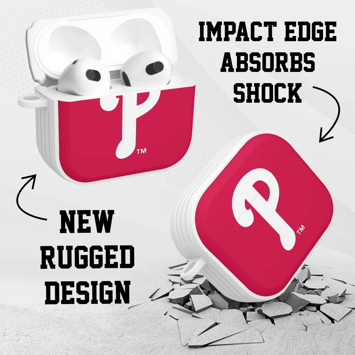 Philadelphia Phillies HDX Custom Name Case Cover Compatible with Apple AirPods Gen 3