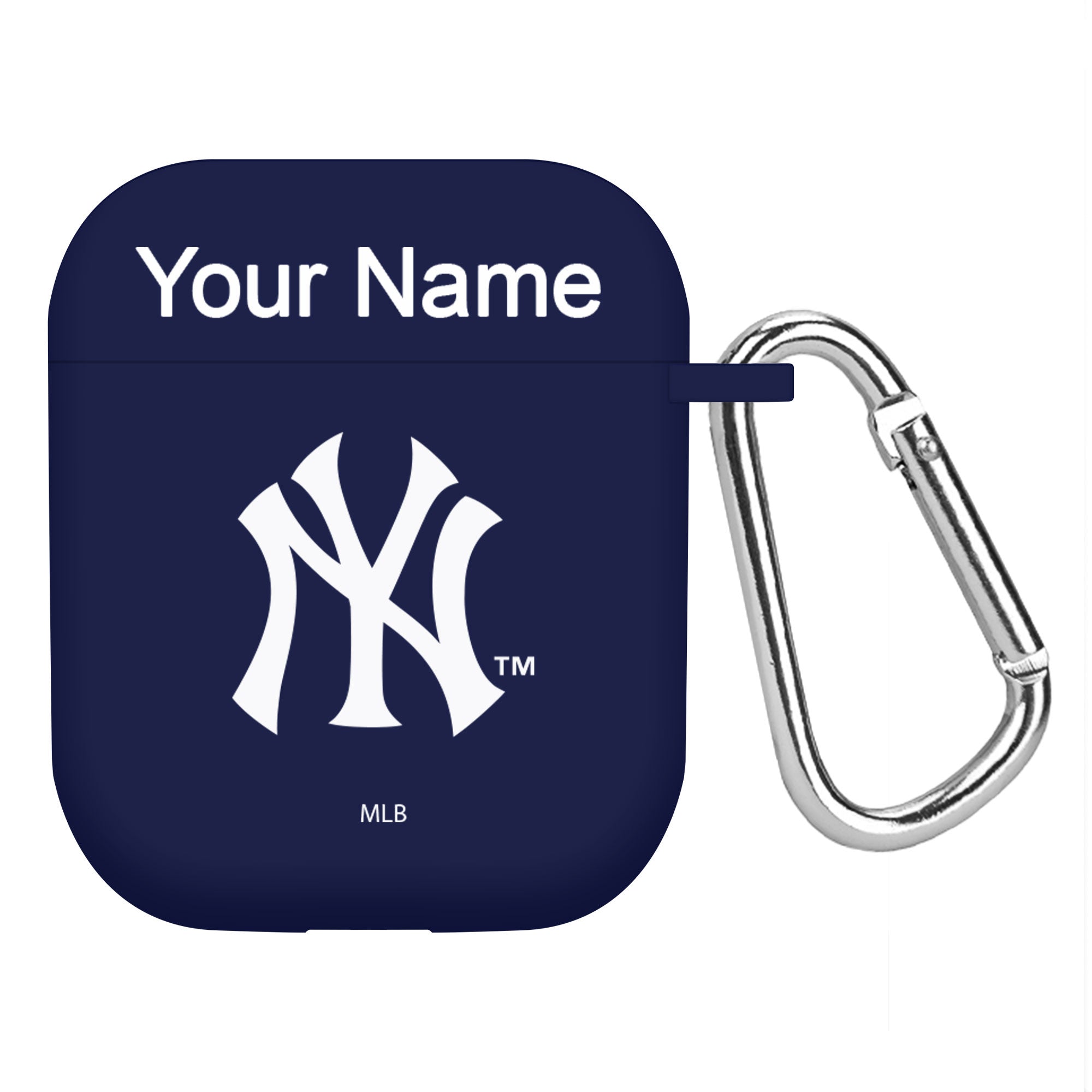 Game Time New York Yankees HD Custom Name Case Cover Compatible with Apple AirPods Gen 1 & 2 Battery Case