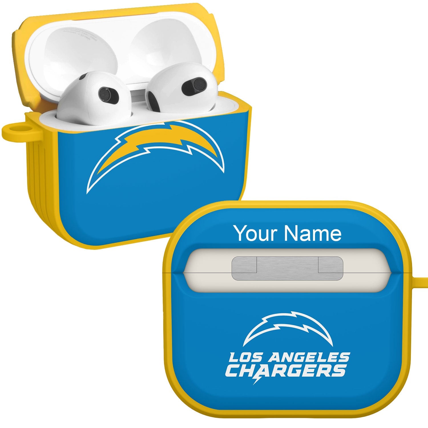 Los Angeles Chargers HDX Custom Name Case Cover for Apple AirPods Gen 3