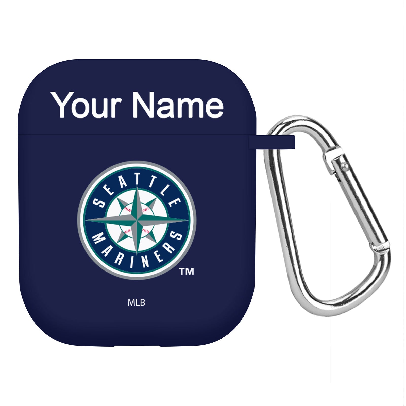 Game Time Seattle Mariners HD Custom Name Case Cover Compatible with Apple AirPods Gen 1 & 2 Battery Case