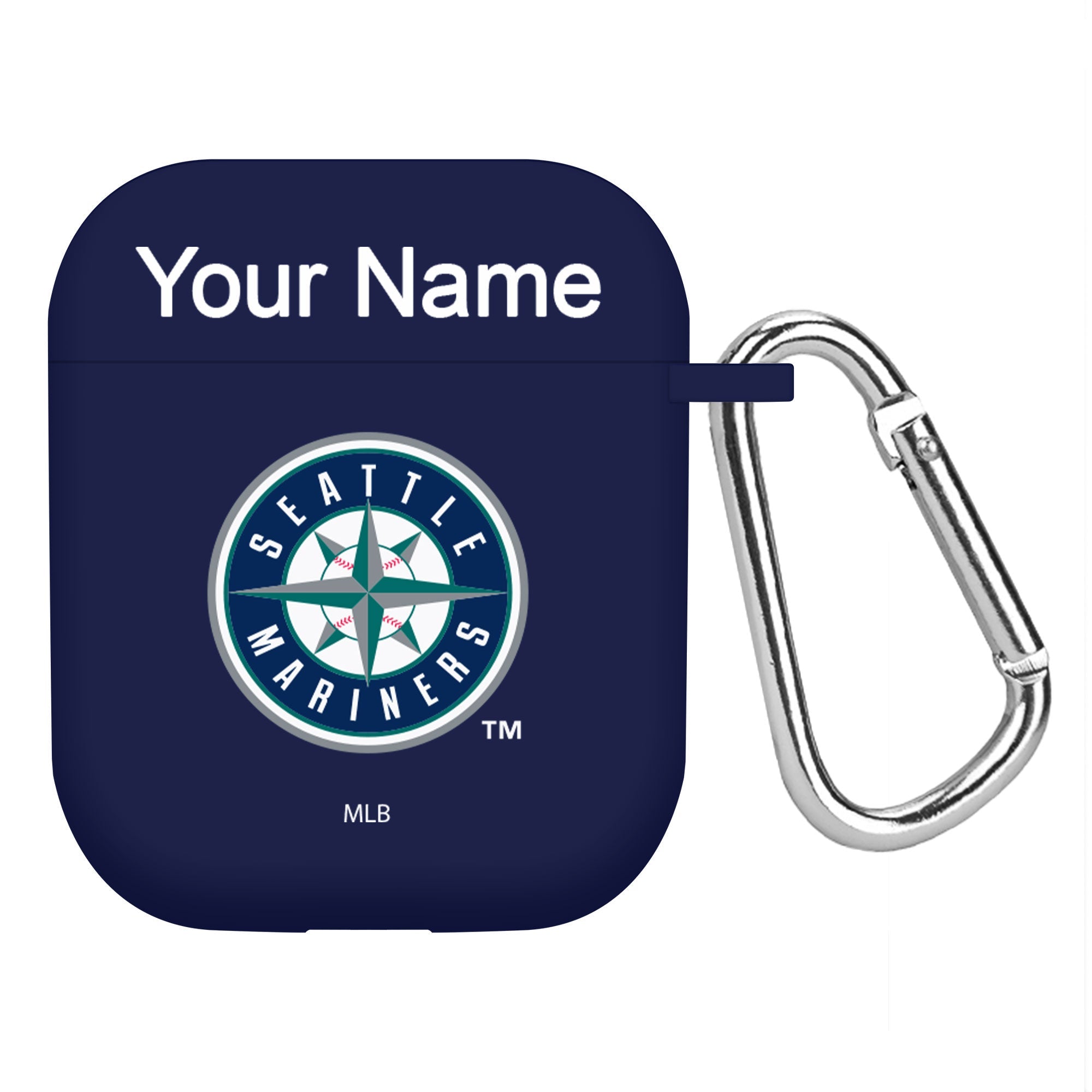 Game Time Seattle Mariners HD Custom Name Case Cover Compatible with Apple AirPods Gen 1 & 2 Battery Case