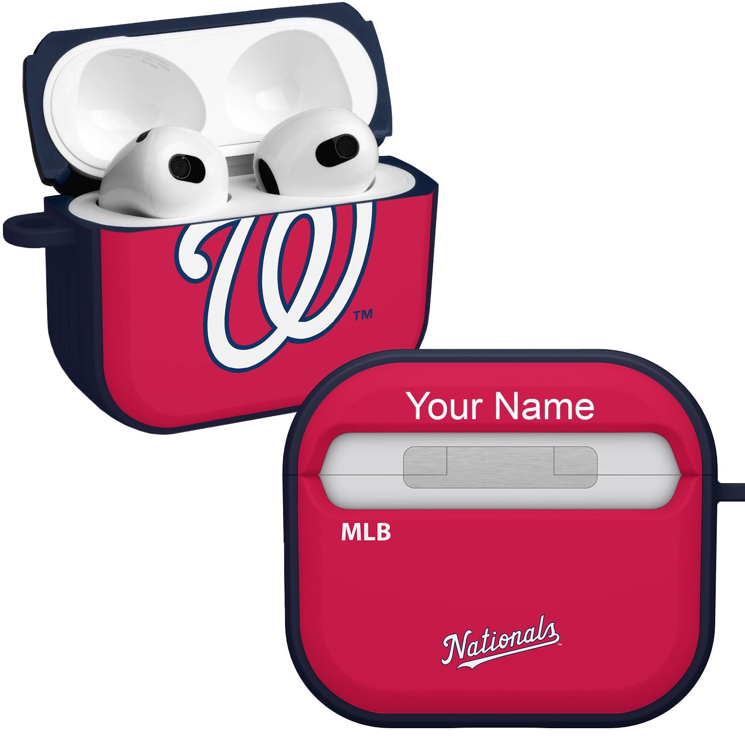 Washington Nationals HDX Custom Name Case Cover Compatible with Apple AirPods Gen 3