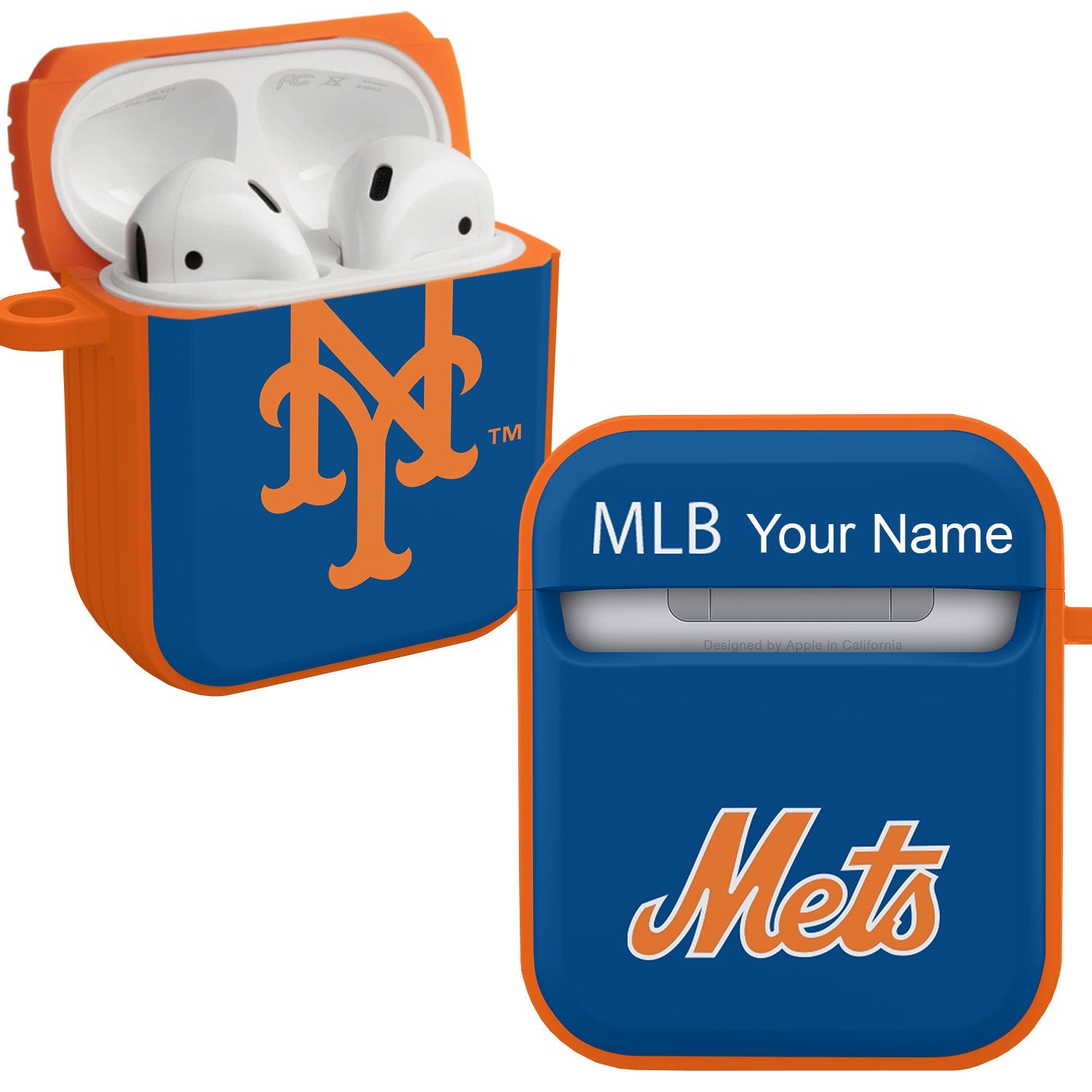 New York Mets HDX Custom Name Case Cover Compatible with Apple AirPods Gen 1 & 2