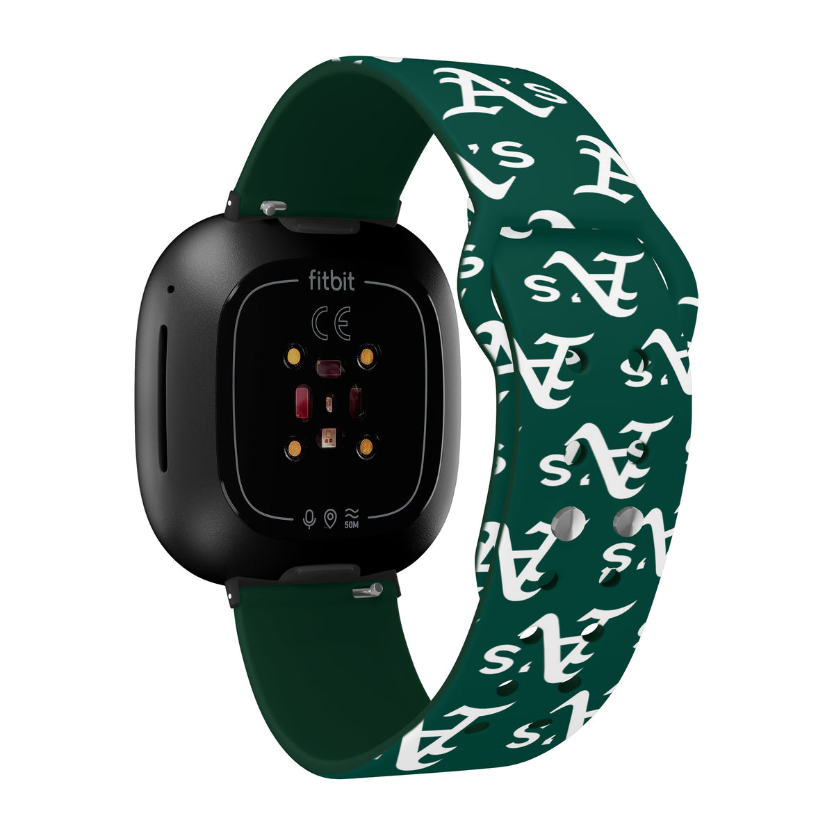 Oakland Athletics HD Fitbit Versa 3 and Sense Watch Band