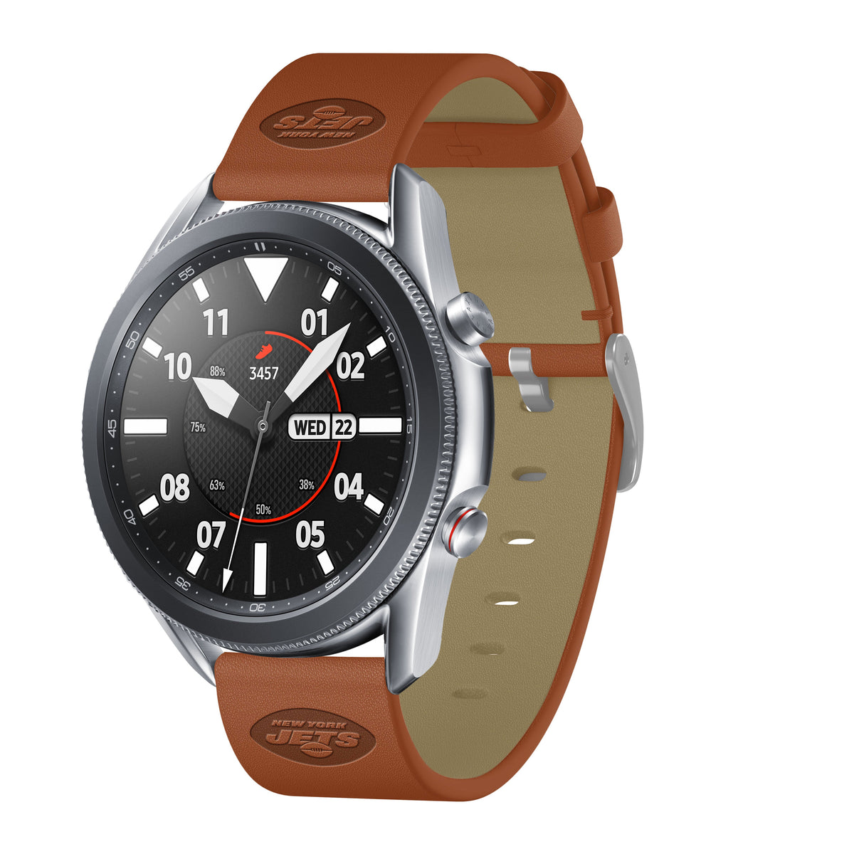 New York Jets USA Sewn Italian Leather Quick Change Watch Band