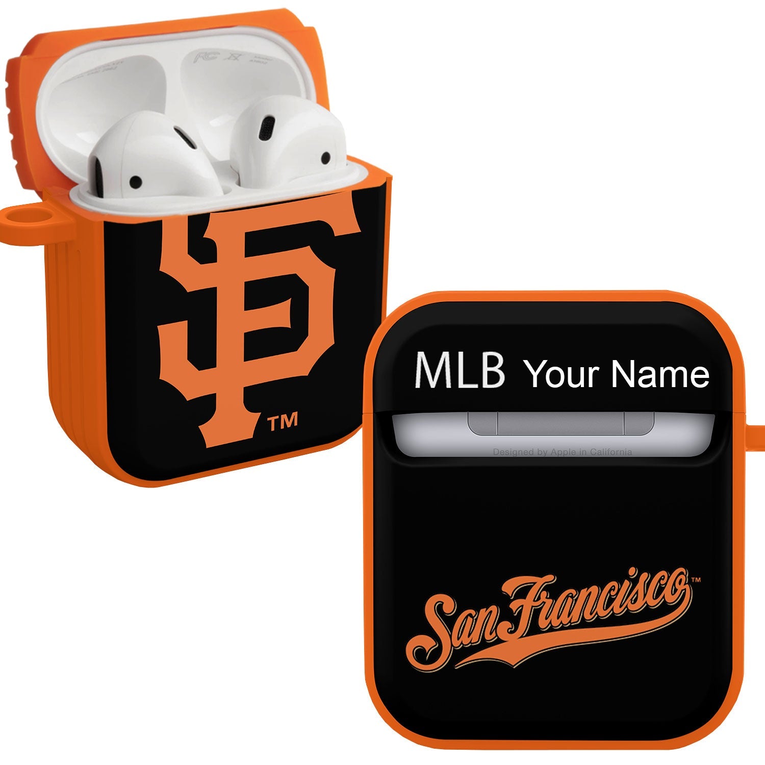 San Francisco Giants HDX Custom Name Case Cover Compatible with Apple AirPods Gen 1 & 2
