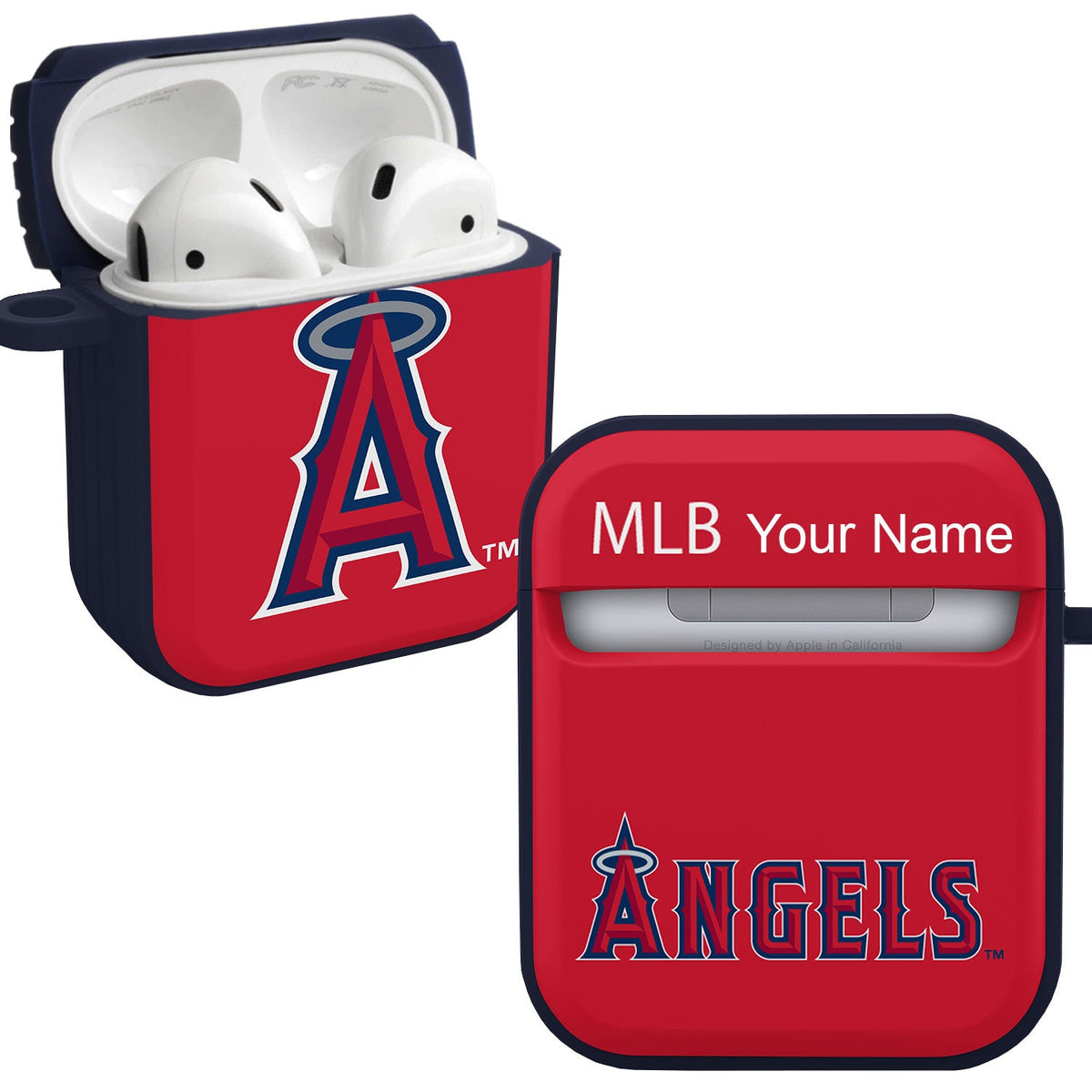 Los Angeles Angels HDX Custom Name Case Cover Compatible with Apple AirPods Gen 1 &amp; 2