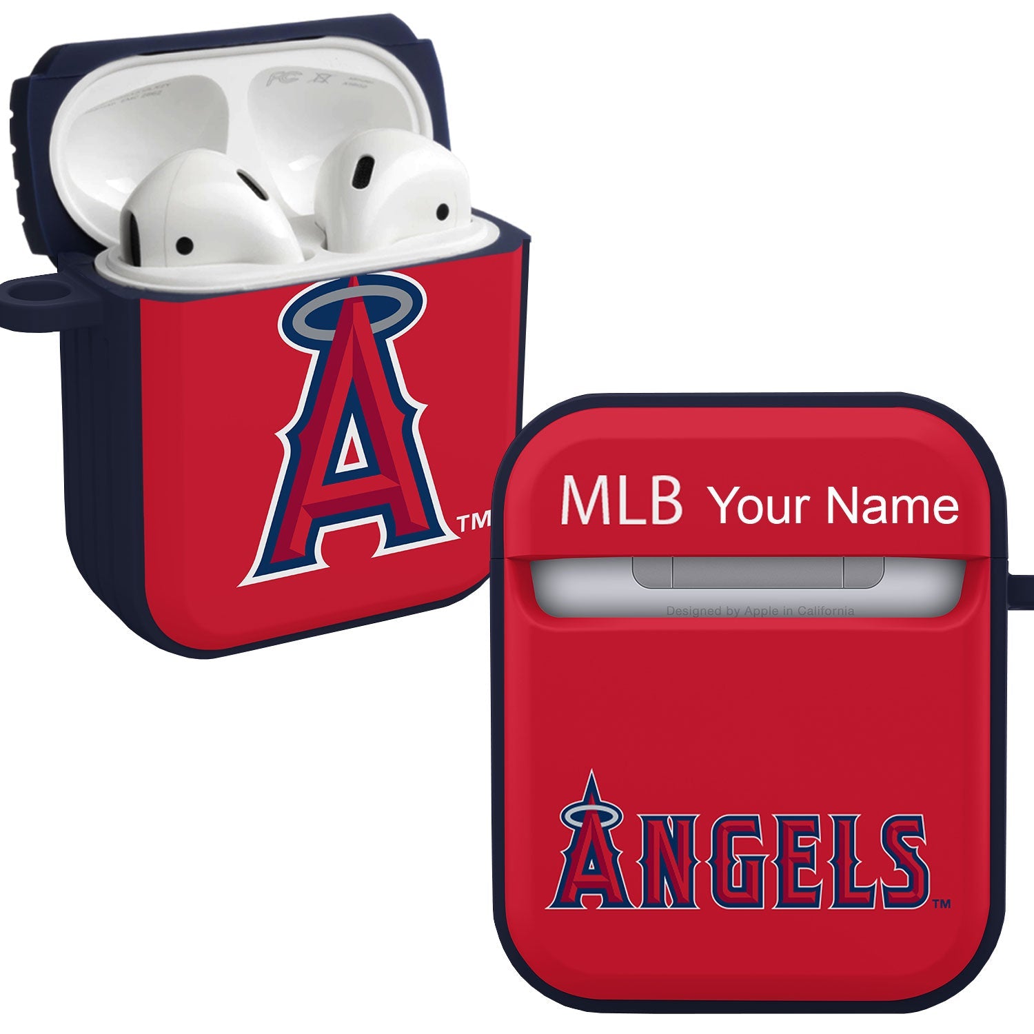 Los Angeles Angels HDX Custom Name Case Cover Compatible with Apple AirPods Gen 1 & 2