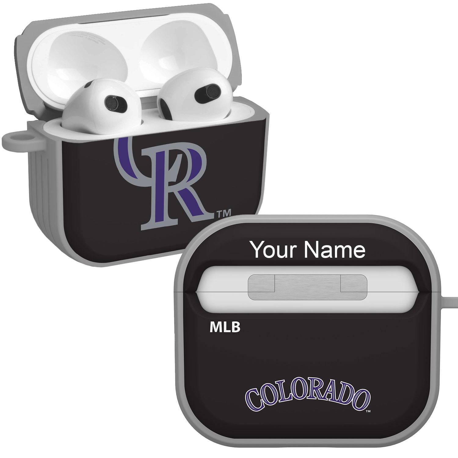Colorado Rockies HDX Custom Name Case Cover Compatible with Apple AirPods Gen 3
