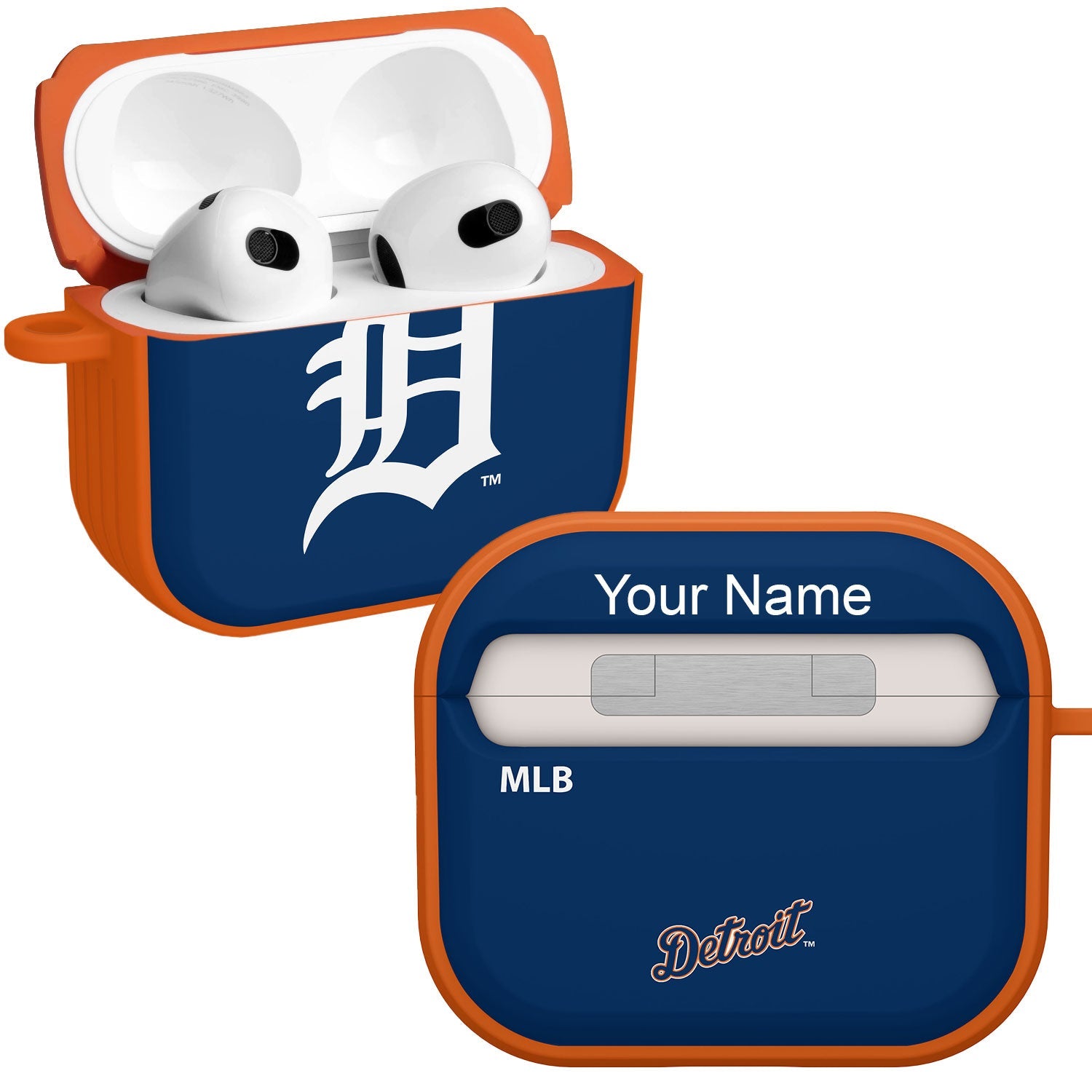 Detroit Tigers HDX Custom Name Case Cover Compatible with Apple AirPods Gen 3