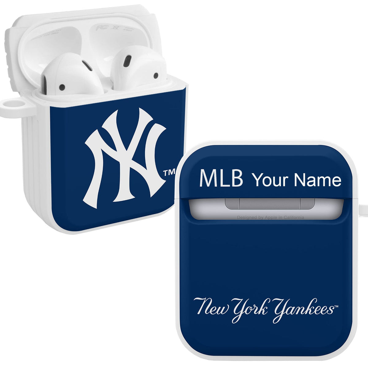 New York Yankees HDX Custom Name Case Cover Compatible with Apple AirPods Gen 1 &amp; 2