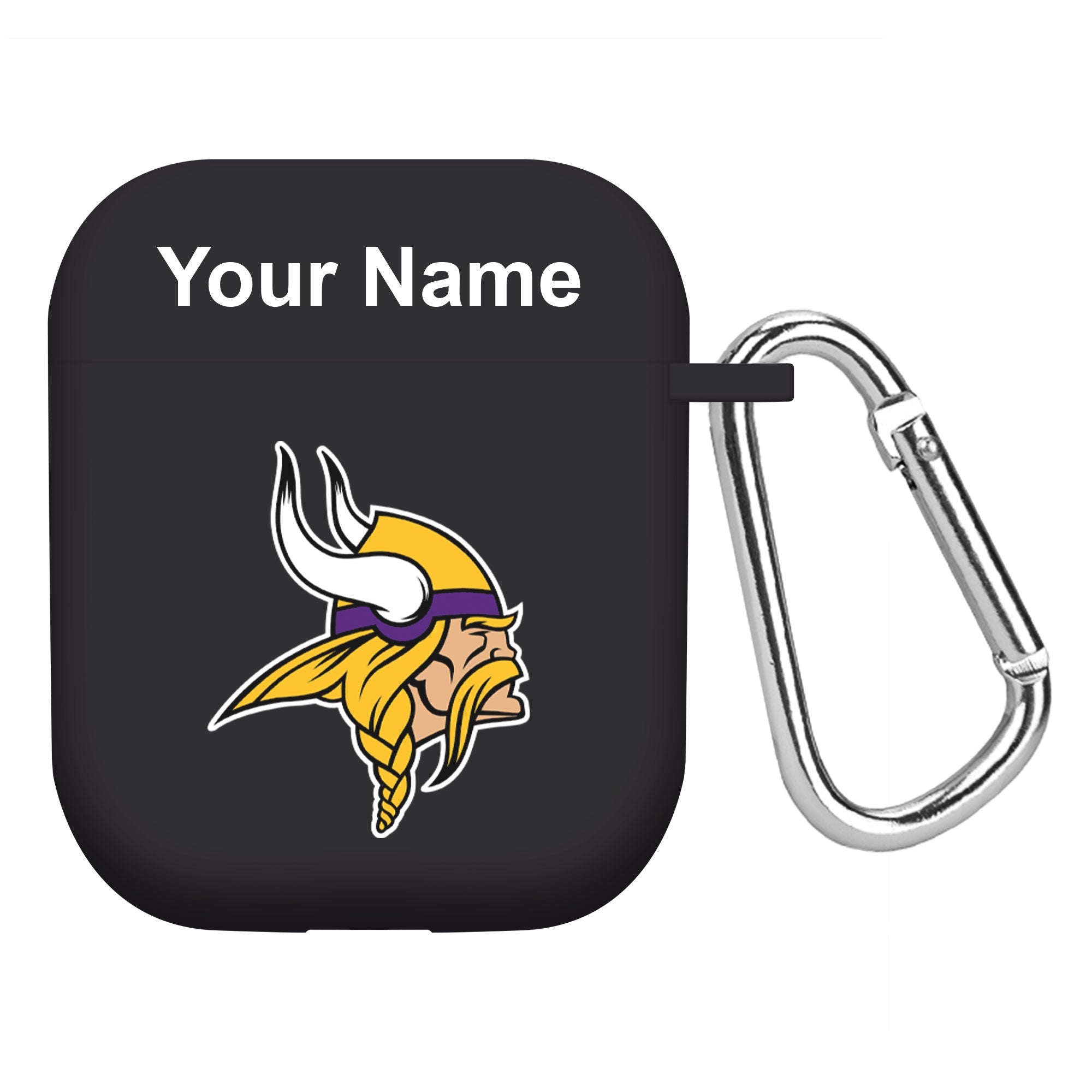 Minnesota Vikings Custom Name HD Apple AirPods Gen 1 & 2 Case Cover (Black)