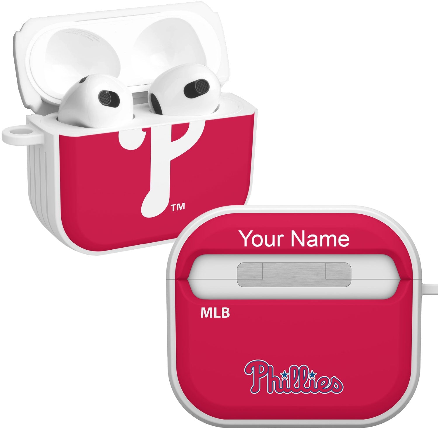Philadelphia Phillies HDX Custom Name Case Cover Compatible with Apple AirPods Gen 3