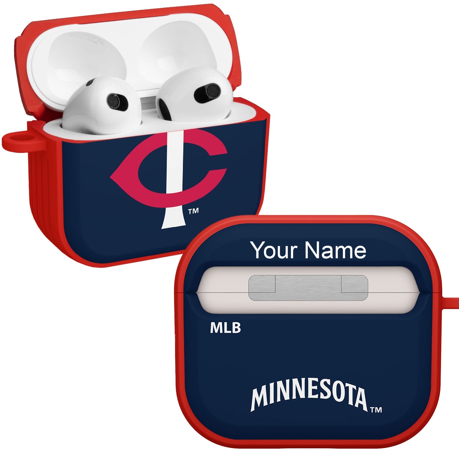 Minnesota Twins HDX Custom Name Case Cover Compatible with Apple AirPods Gen 3