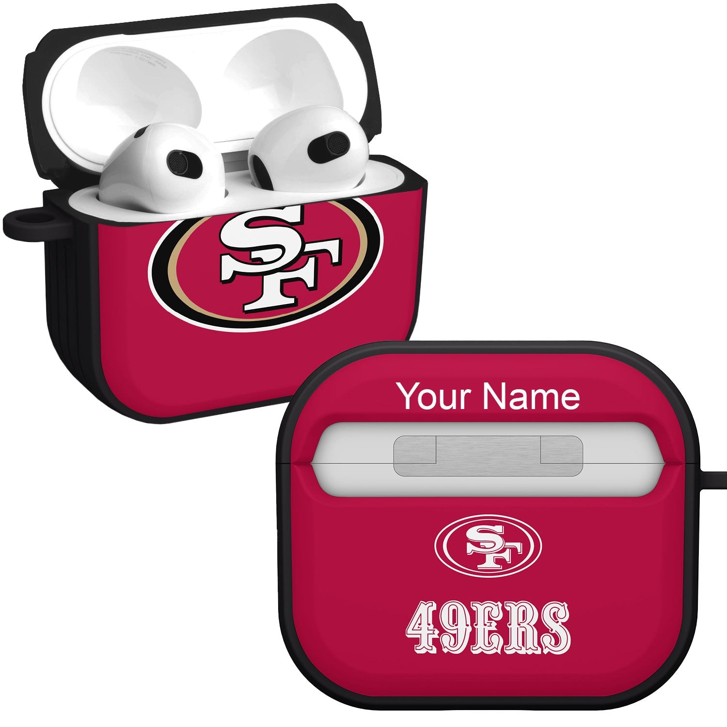 San Francisco 49ers HDX Custom Name Case Cover for Apple AirPods Gen 3