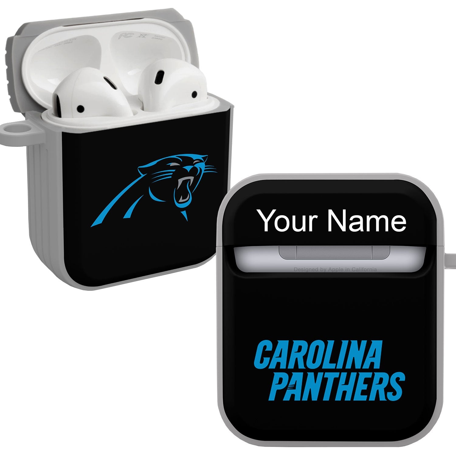 Carolina Panthers HDX Custom Name Case Cover for Apple AirPods Gen 1 & 2