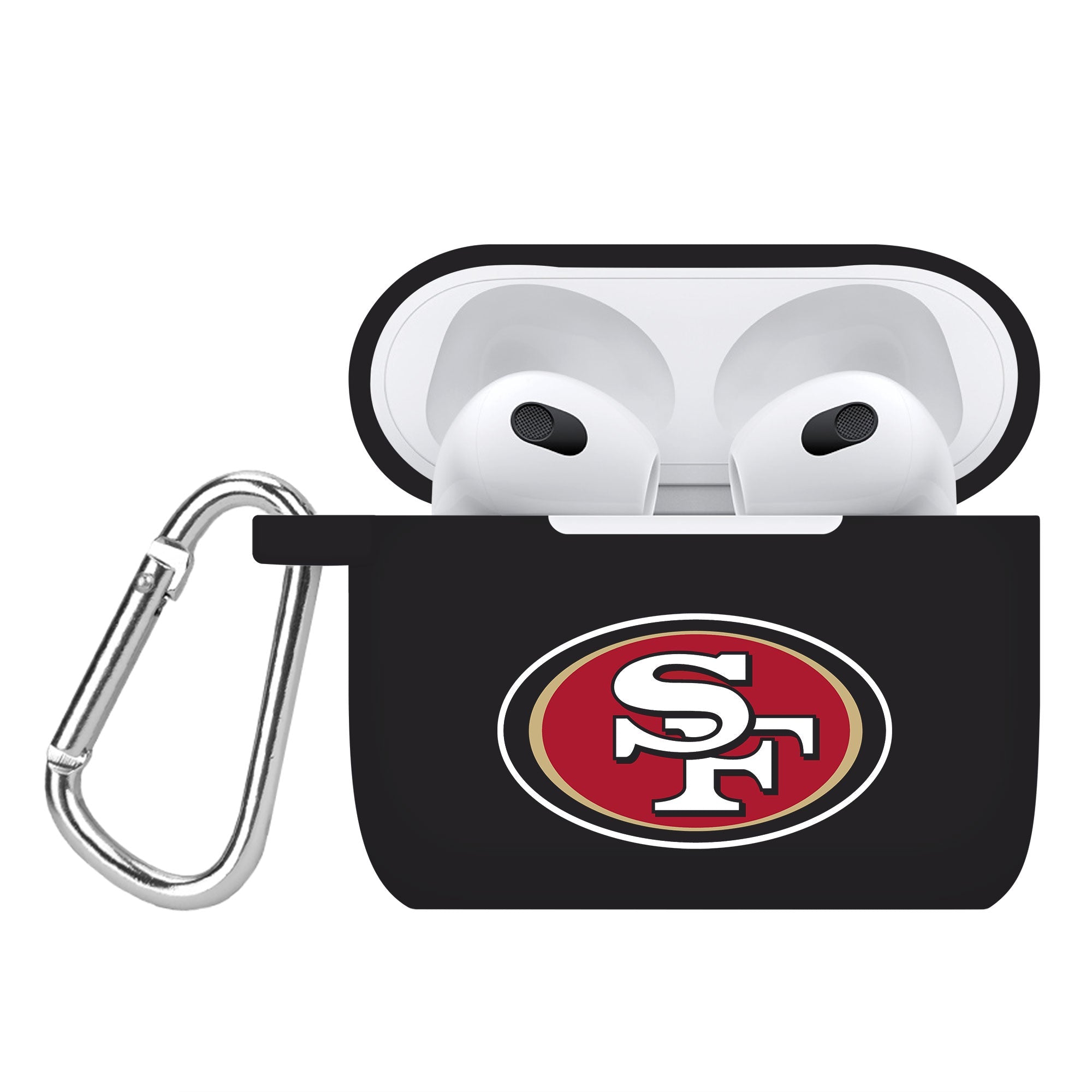 San Francisco 49ers Silicone Case Cover Compatible with Apple AirPods Generation 3 Battery Case (Black)