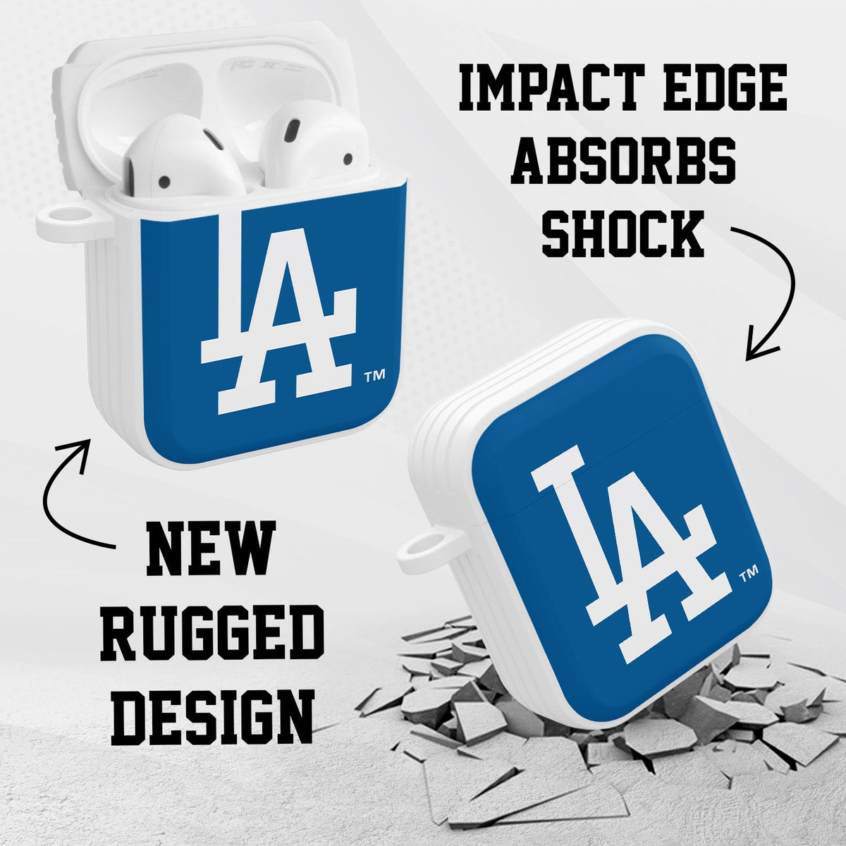 Los Angeles Dodgers HDX Custom Name Case Cover Compatible with Apple AirPods Gen 1 &amp; 2