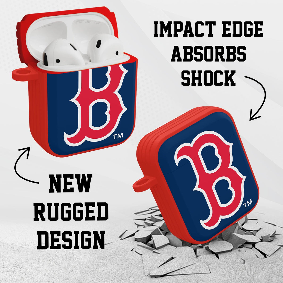Boston Red Sox HDX Custom Name Case Cover Compatible with Apple AirPods Gen 1 &amp; 2