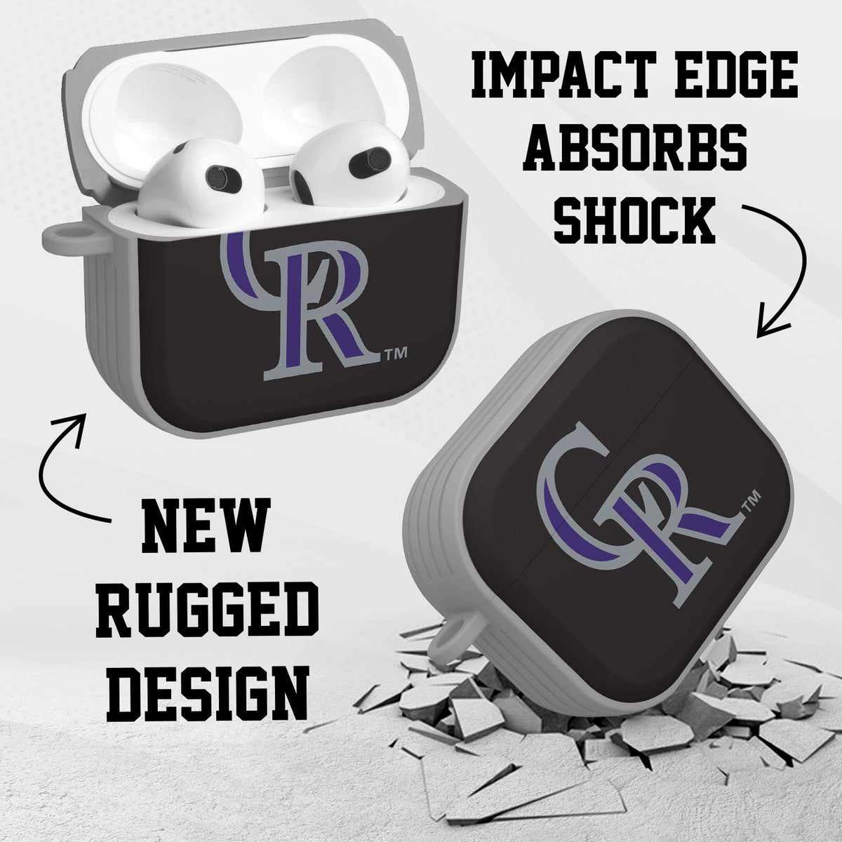 Colorado Rockies HDX Custom Name Case Cover Compatible with Apple AirPods Gen 3