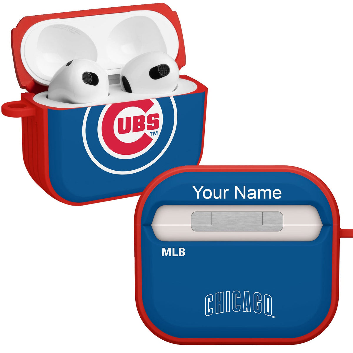 Chicago Cubs HDX Custom Name Case Cover Compatible with Apple AirPods Gen 3