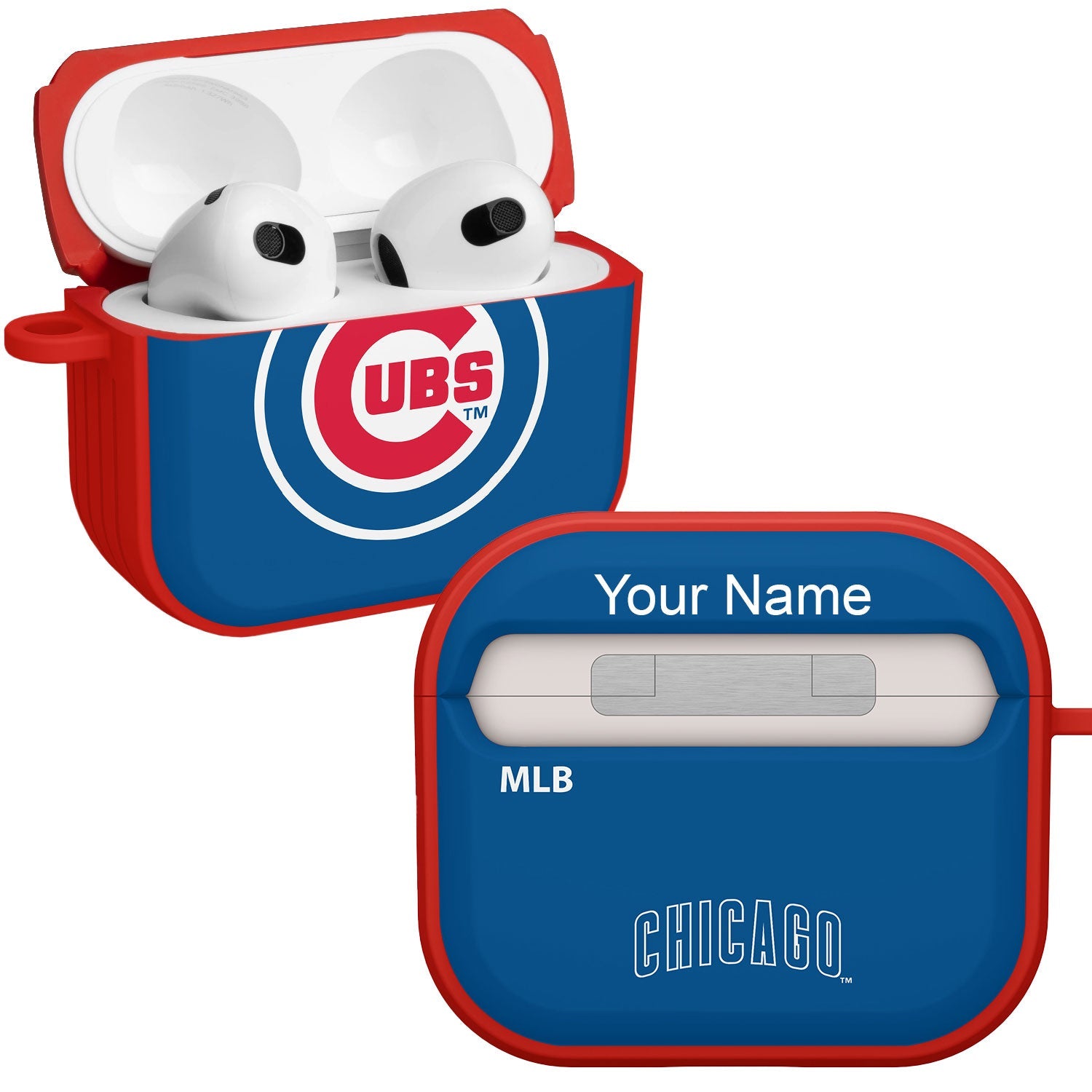 Chicago Cubs HDX Custom Name Case Cover Compatible with Apple AirPods Gen 3