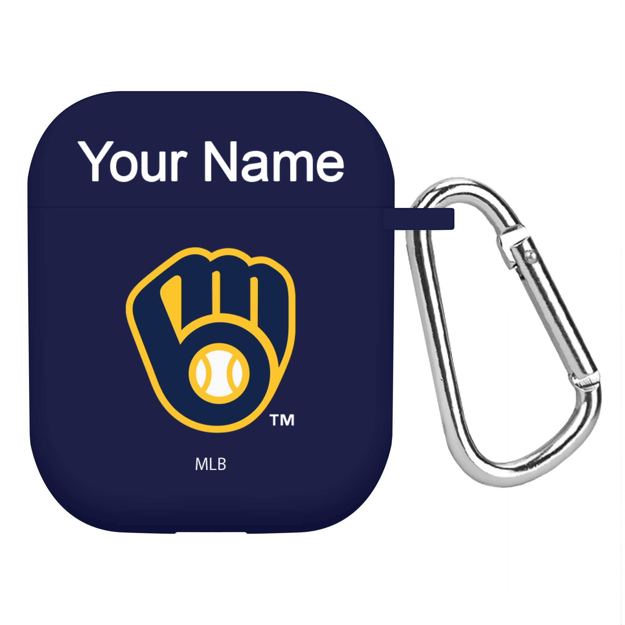 Game Time Milwaukee Brewers HD Custom Name Case Cover Compatible with Apple AirPods Gen 1 & 2 Battery Case