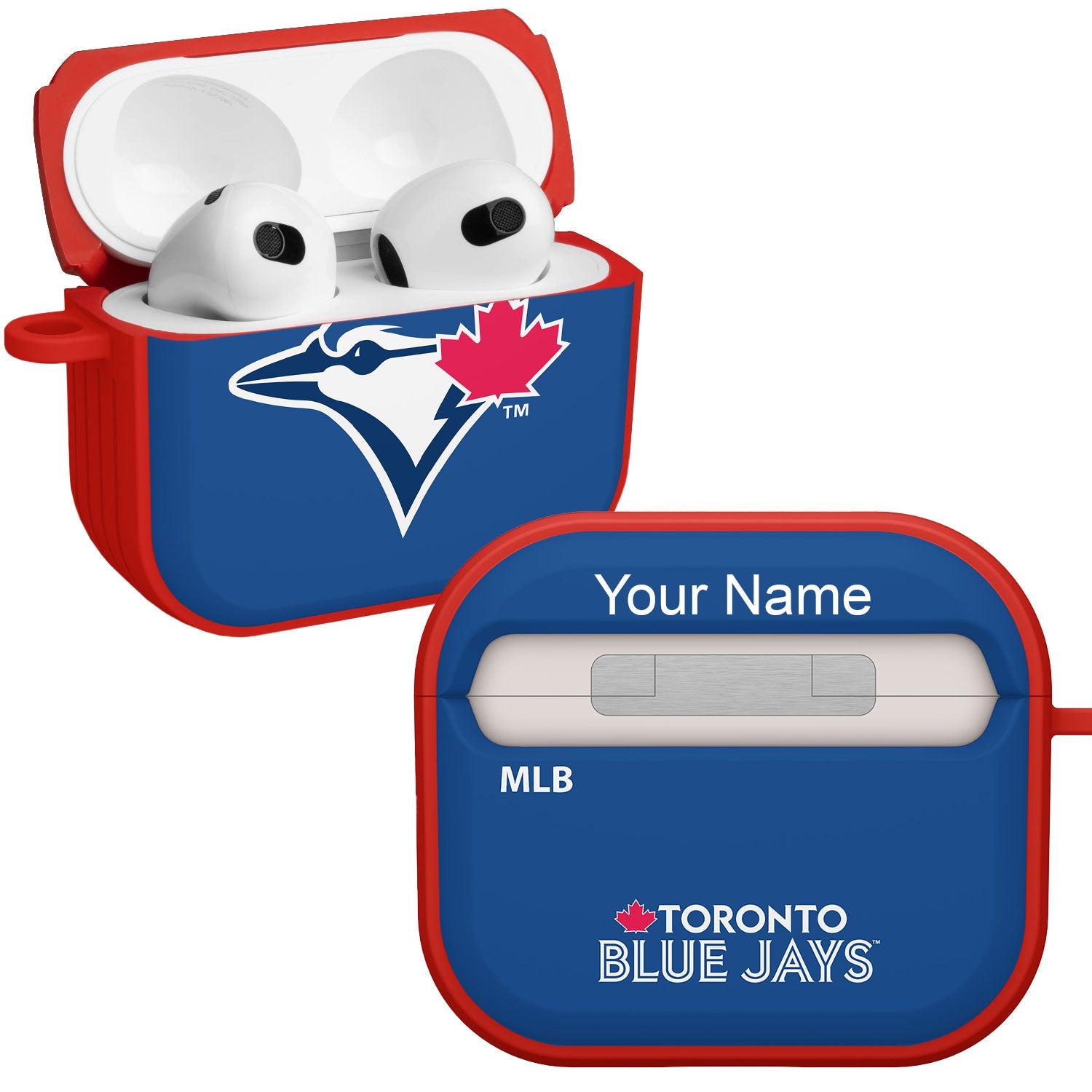 Toronto Blue Jays HDX Custom Name Case Cover Compatible with Apple AirPods Gen 3