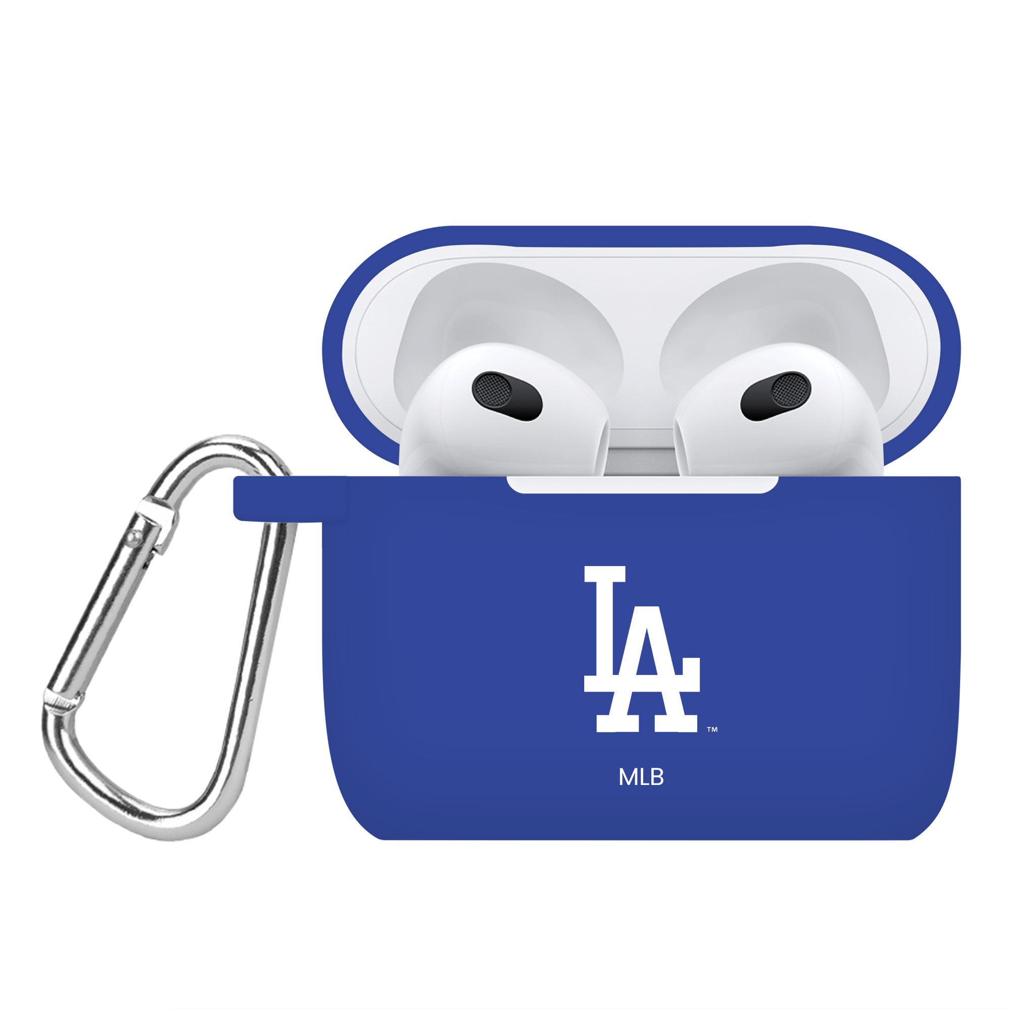Game Time Los Angeles Dodgers Silicone Case Cover Compatible with Apple AirPods Generation 3 Battery Case