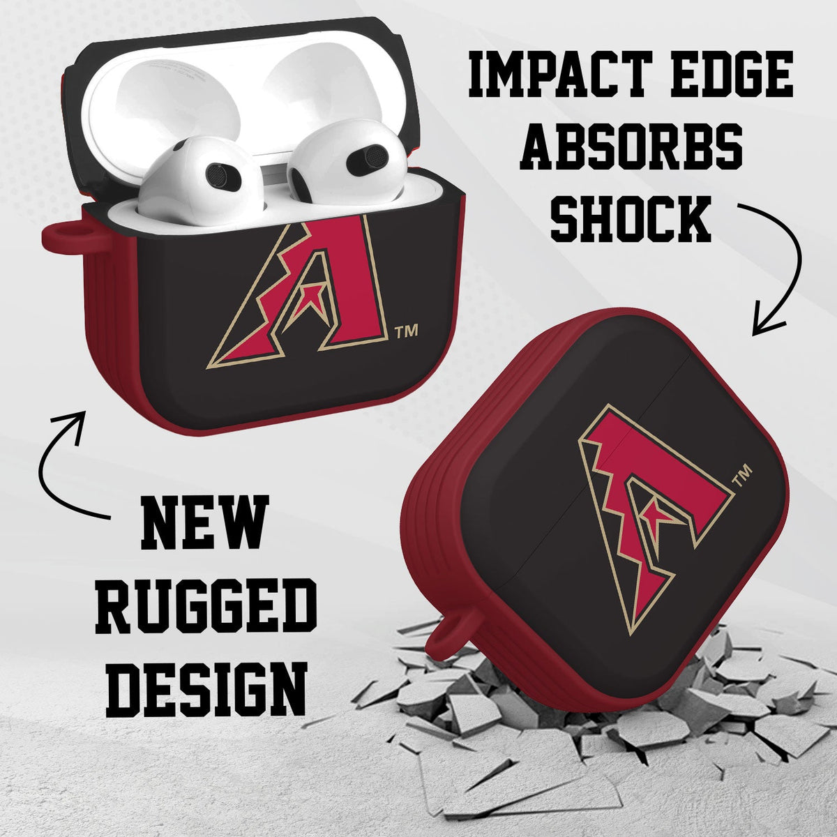 Arizona Diamondbacks HDX Custom Name Case Cover Compatible with Apple AirPods Gen 3