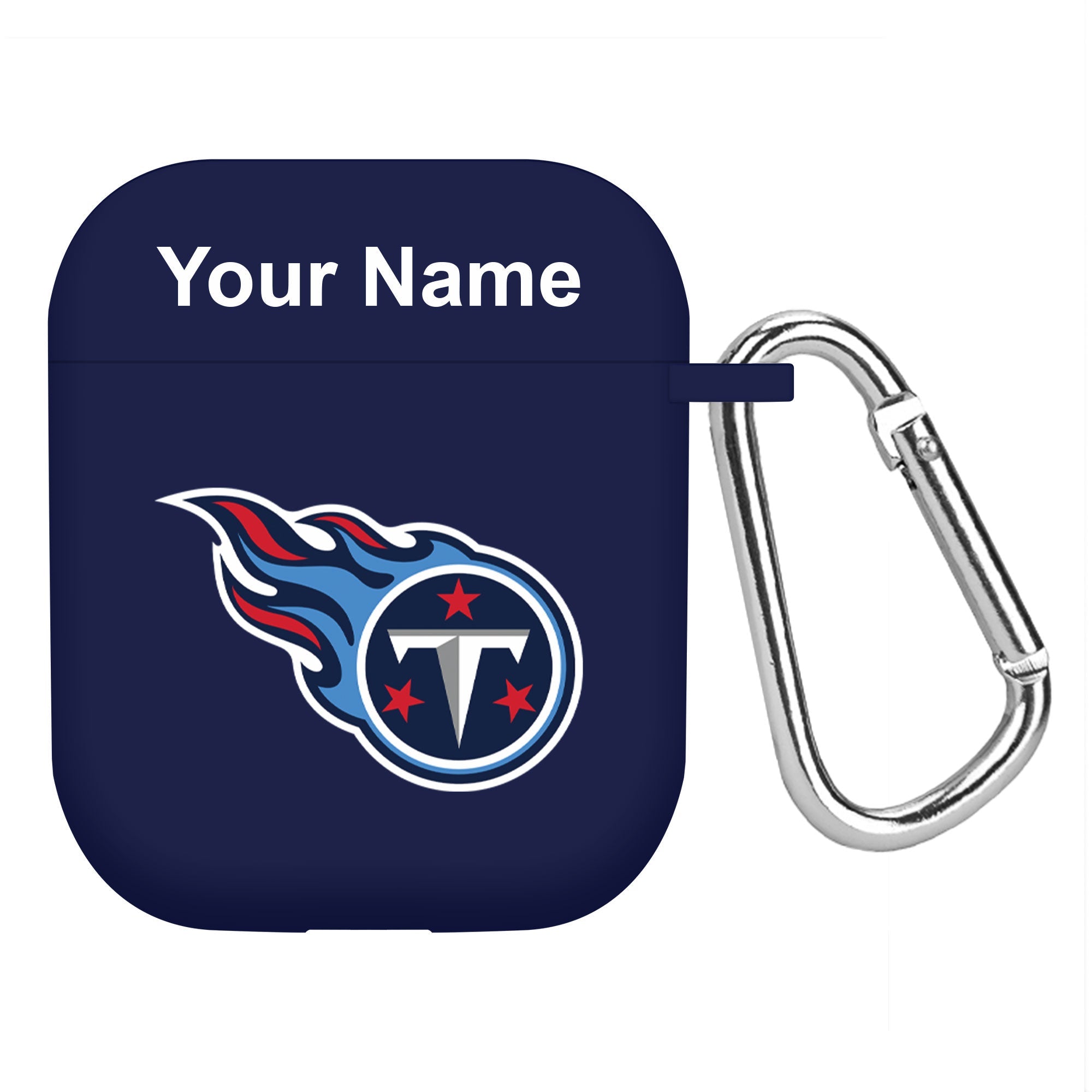 Tennessee Titans Custom Name HD Apple AirPods Gen 1 & 2 Case Cover (Navy)