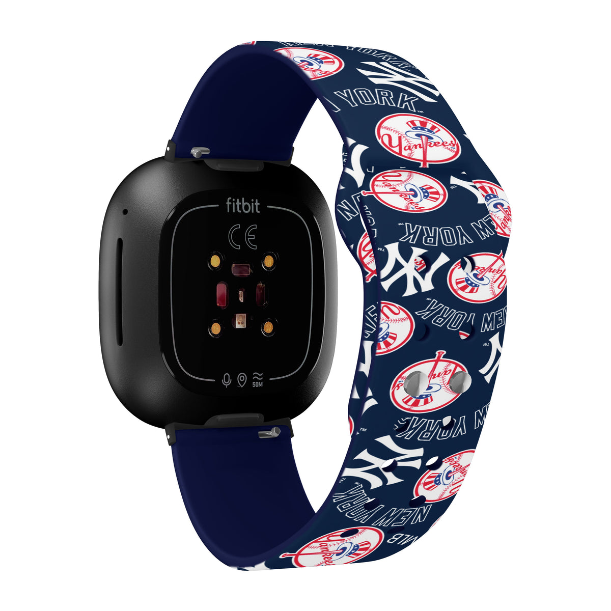 New York Yankees HD Fitbit Versa 3 and Sense Watch Band