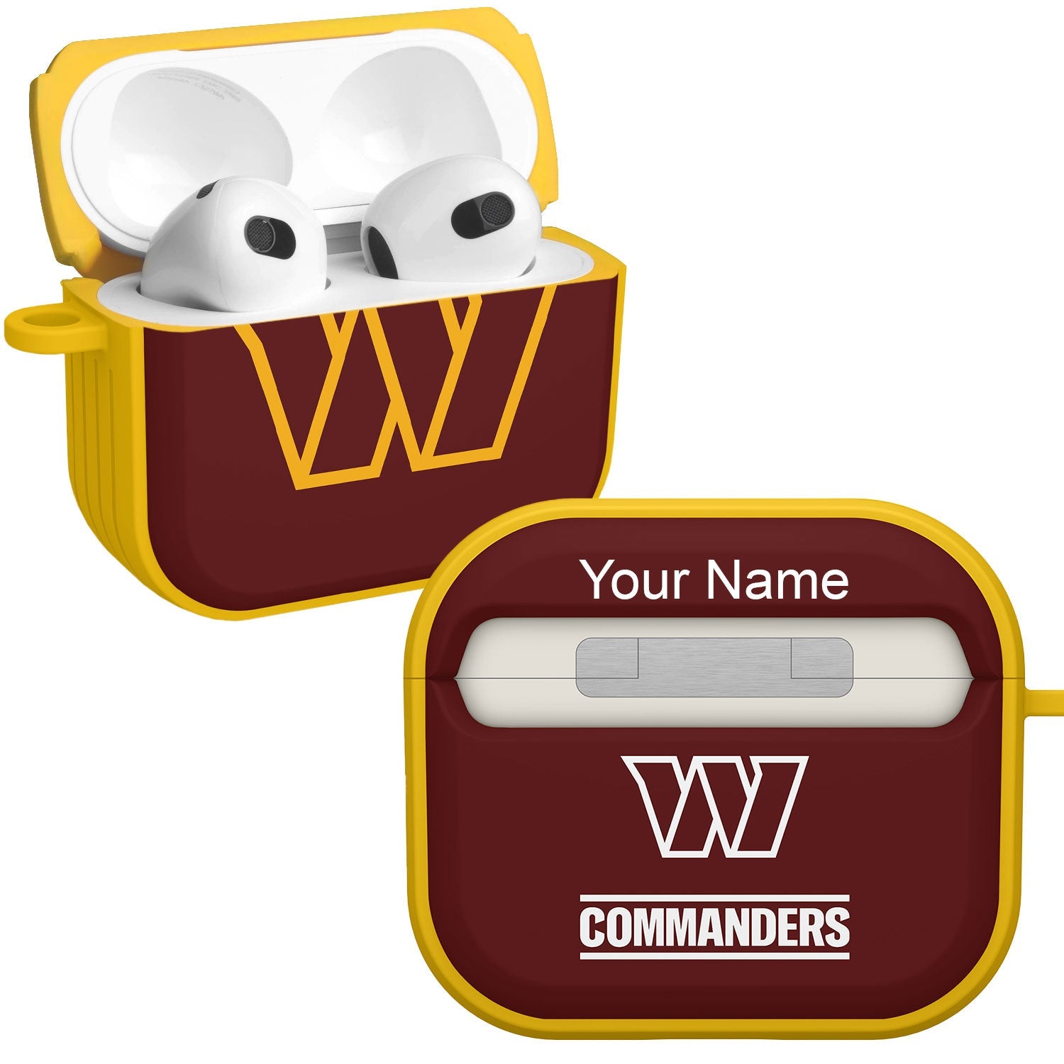 Washington Commanders HDX Custom Name Case Cover for Apple AirPods Gen 3