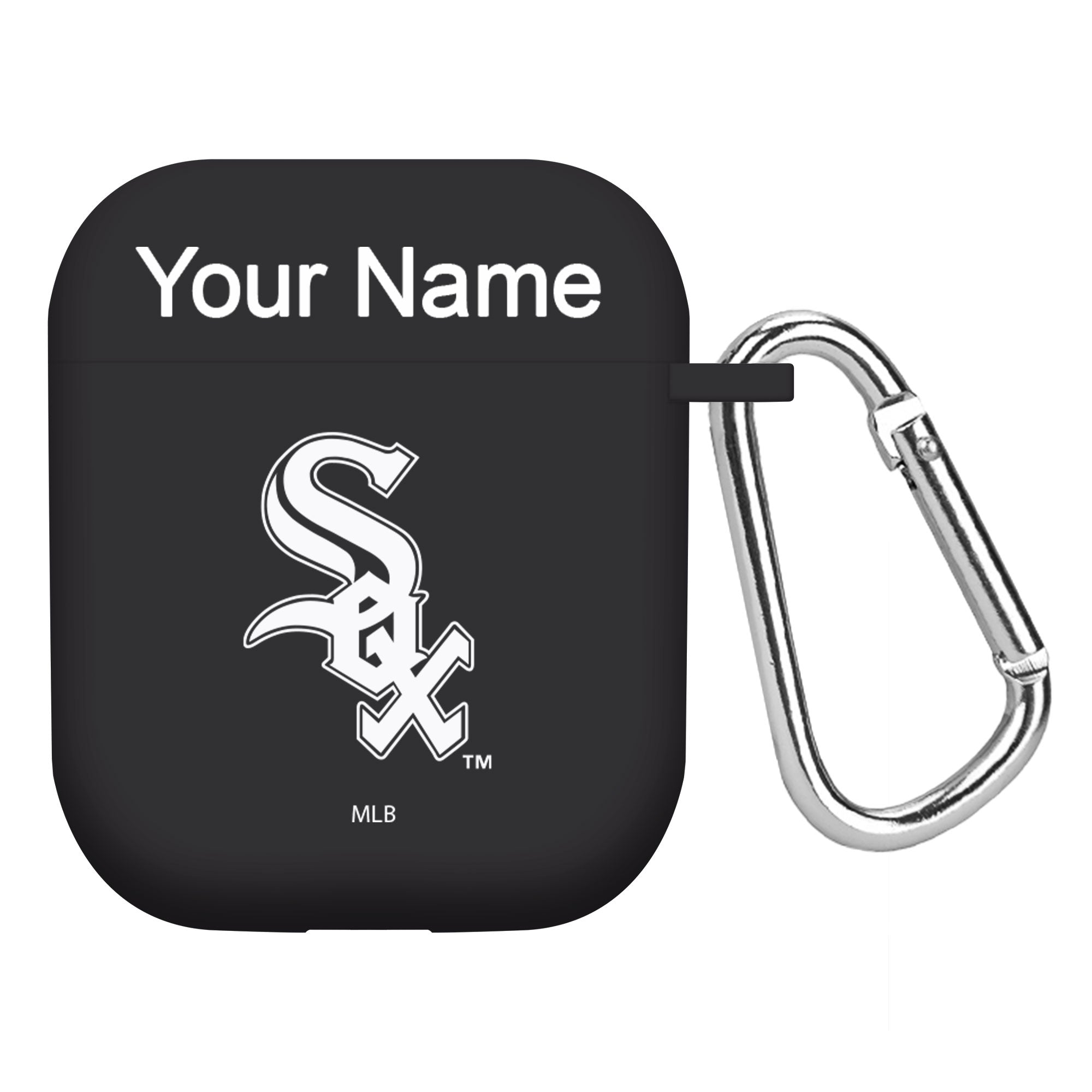Game Time Chicago White Sox HD Custom Name Case Cover Compatible with Apple AirPods Gen 1 & 2 Battery Case